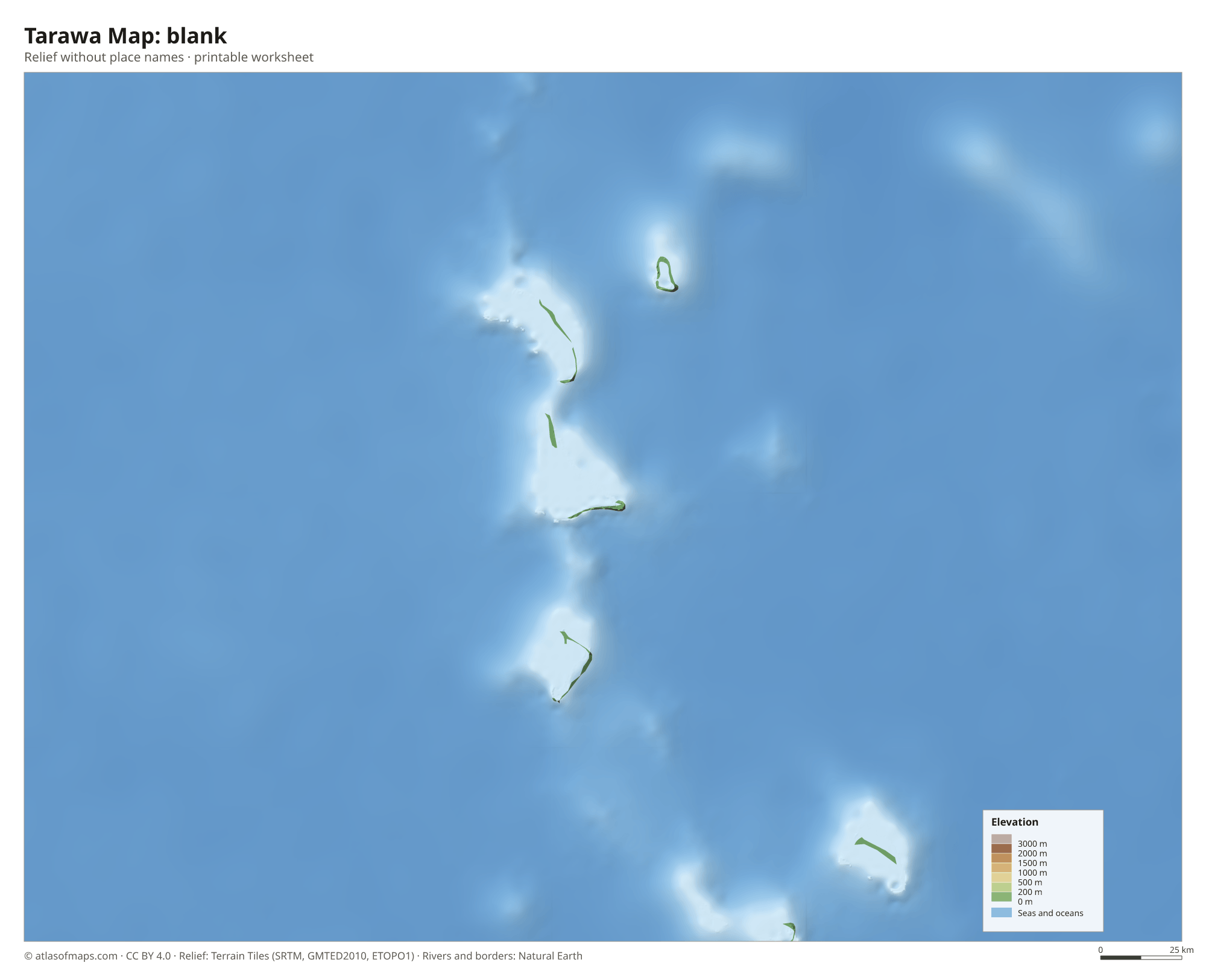 Tarawa Map without names