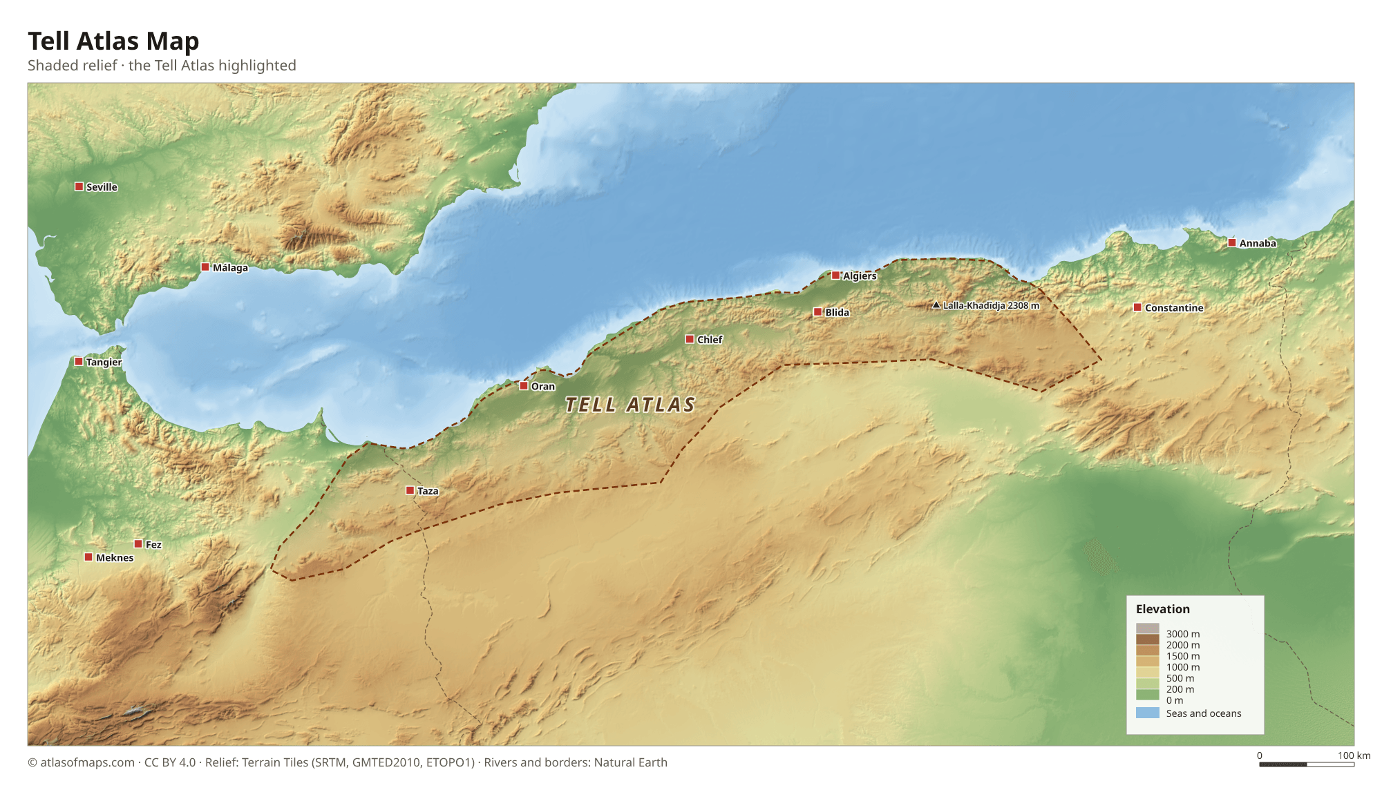 Tell Atlas Map