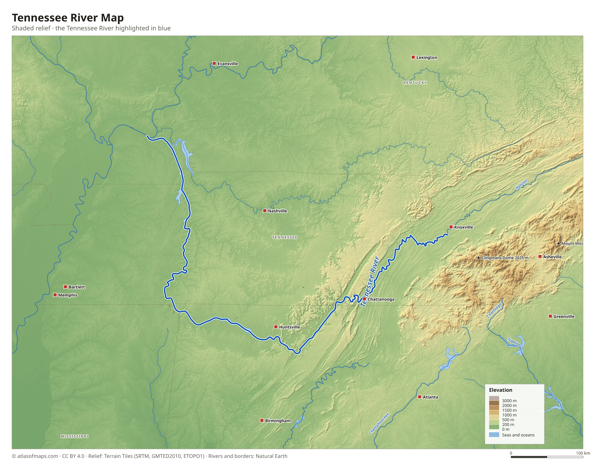 Tennessee River Map