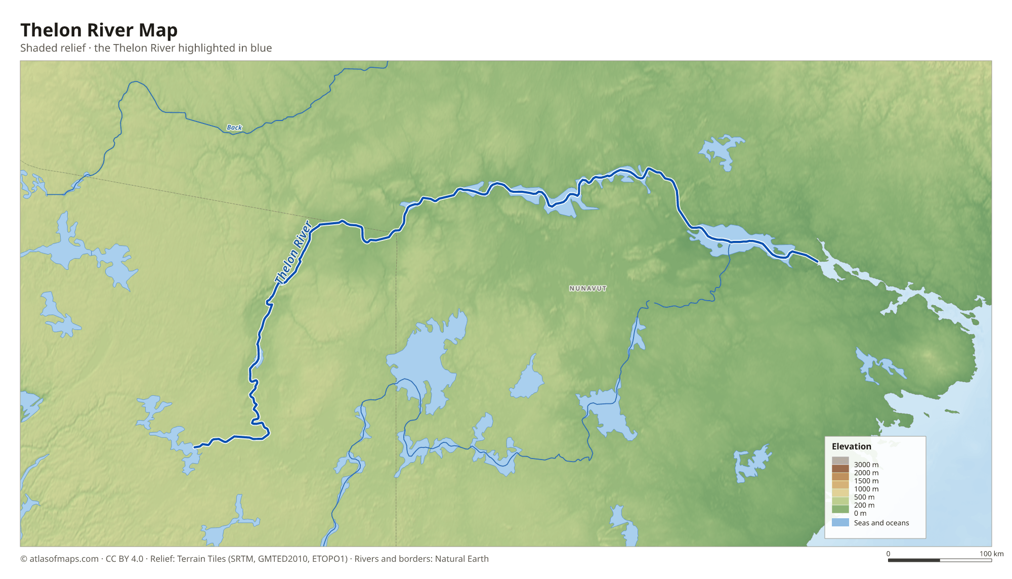 Thelon River Map