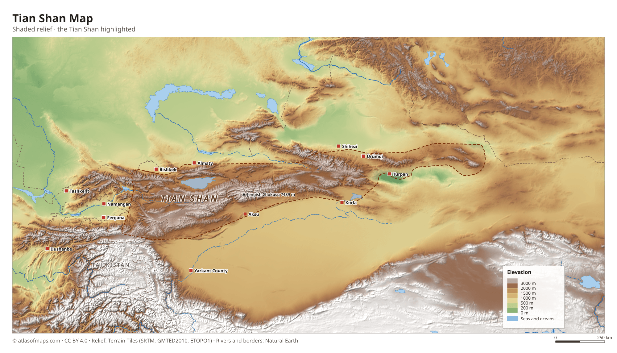 Tian Shan Map