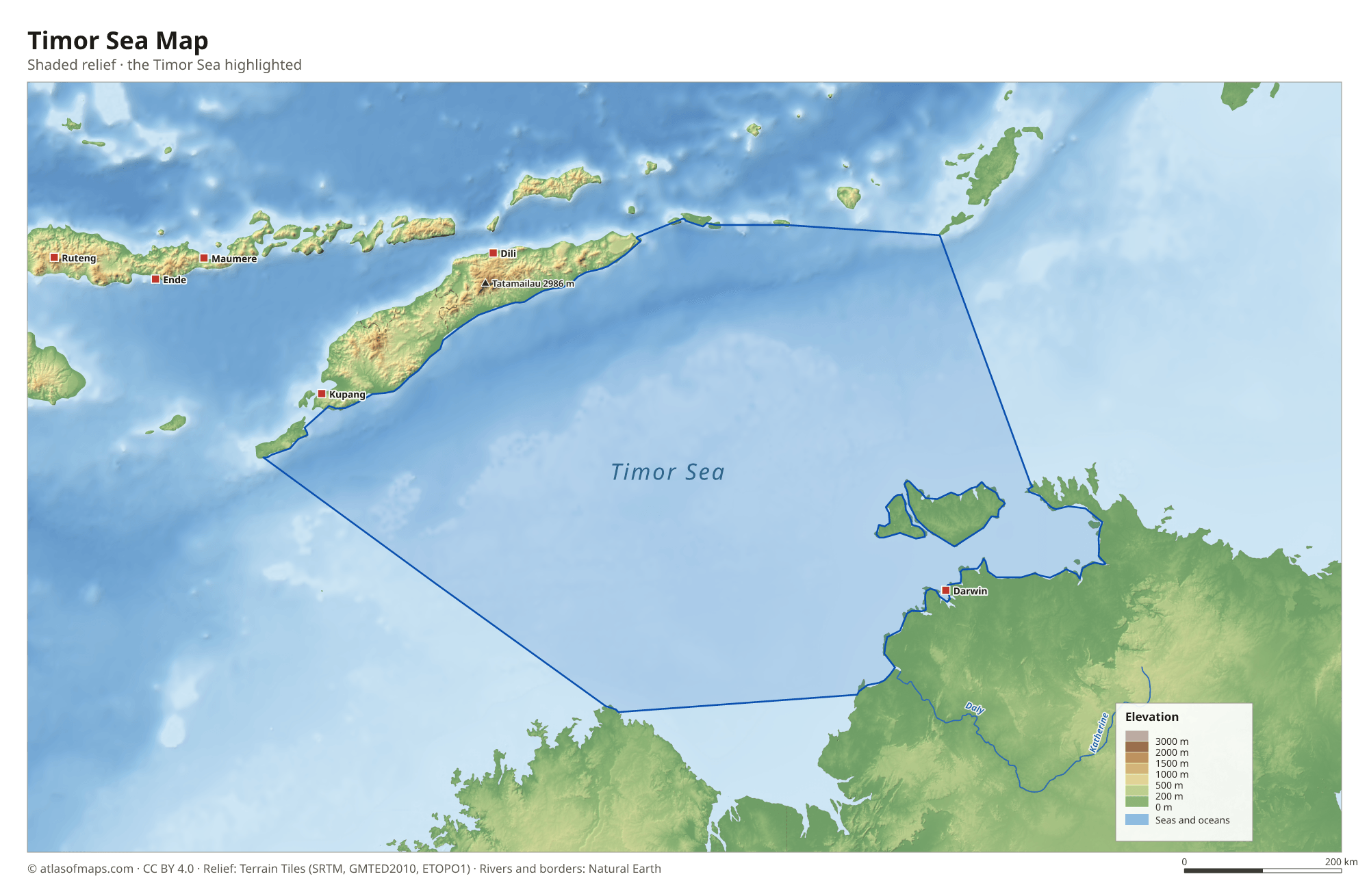 Timor Sea Map