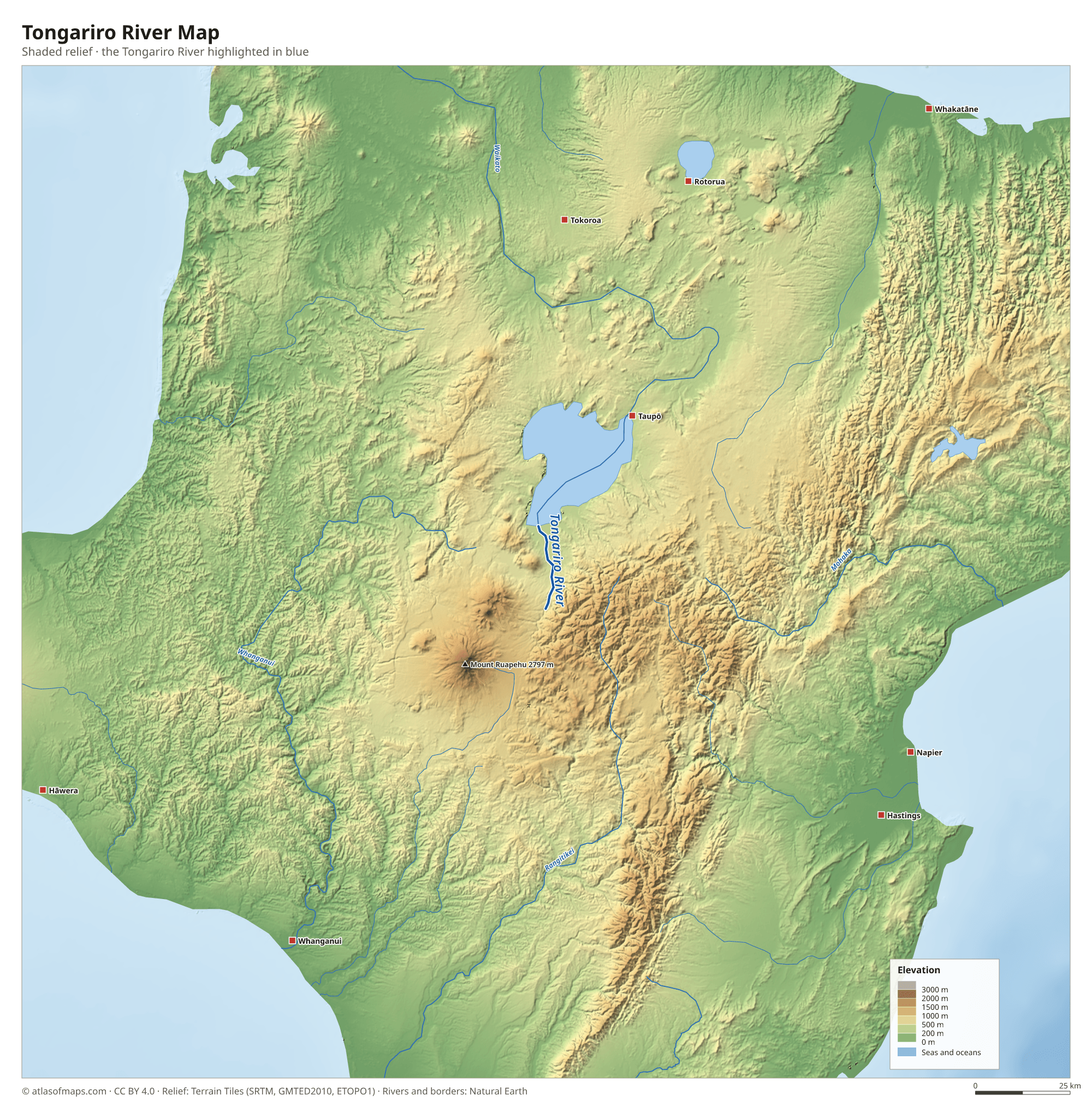 Tongariro River Map
