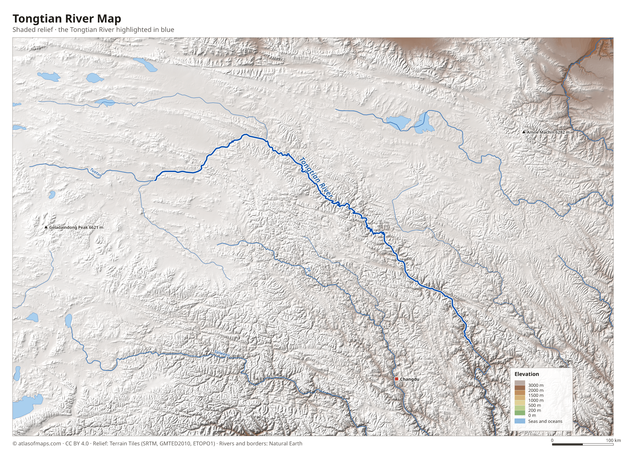 Tongtian River Map