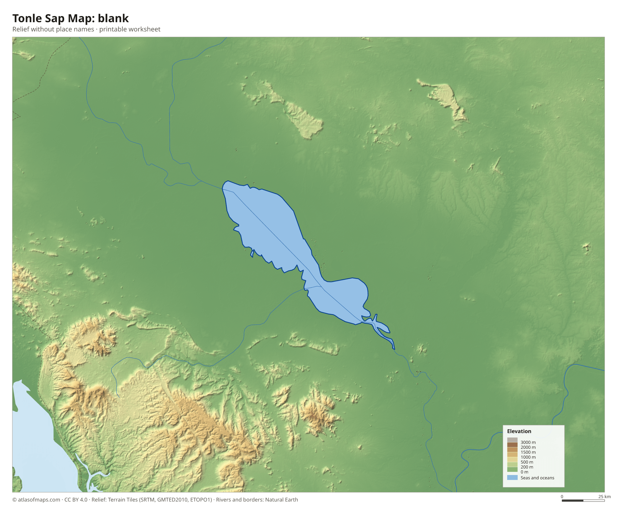 Tonle Sap Map without names