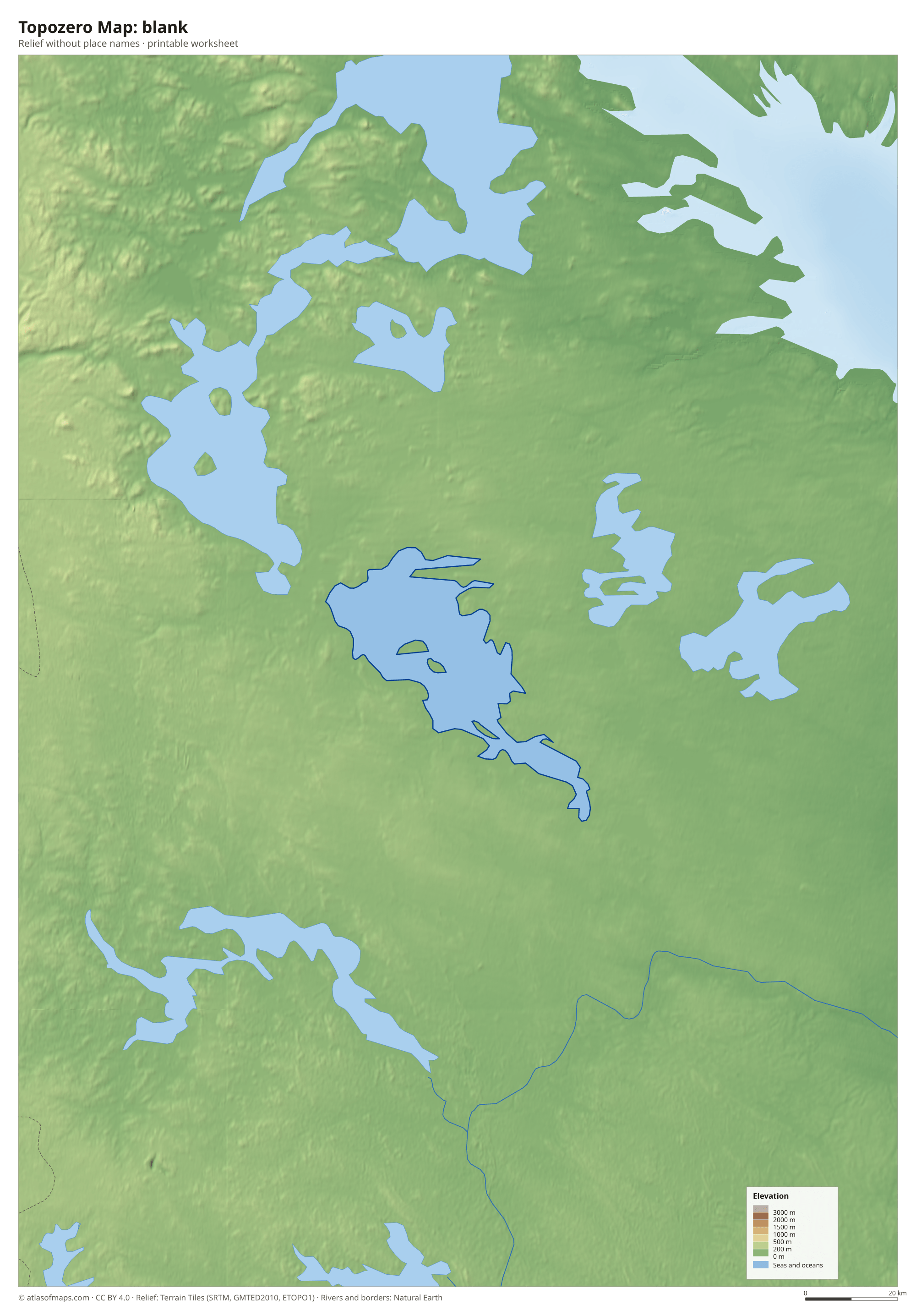 Topozero Map without names