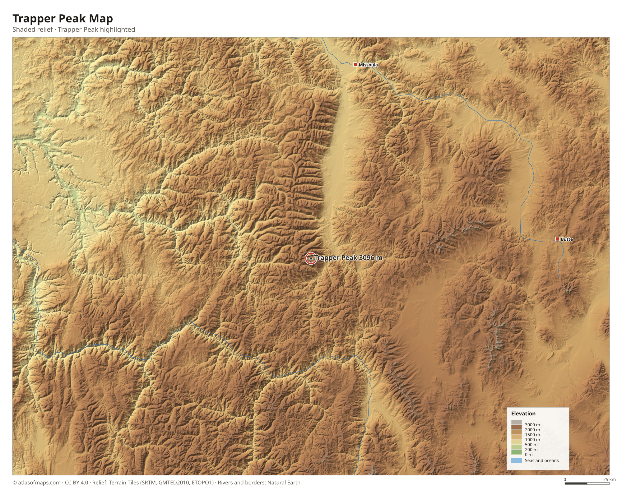 Trapper Peak Map