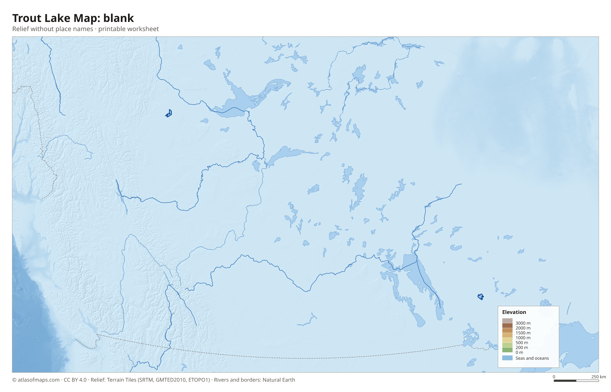 Trout Lake Map without names