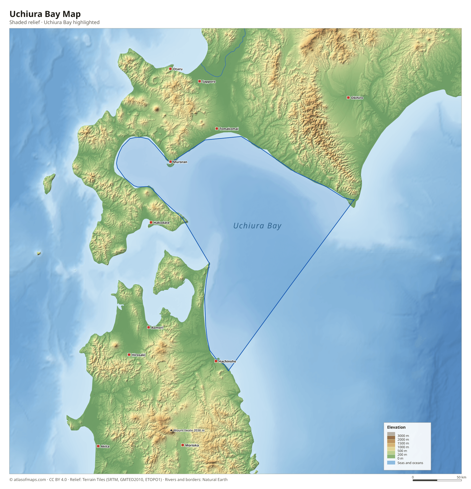 Uchiura Bay Map