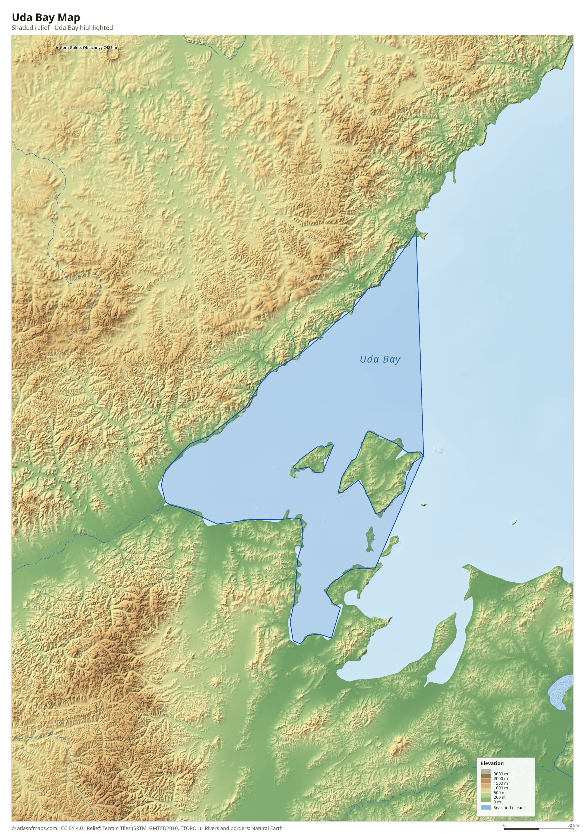 Uda Bay Map