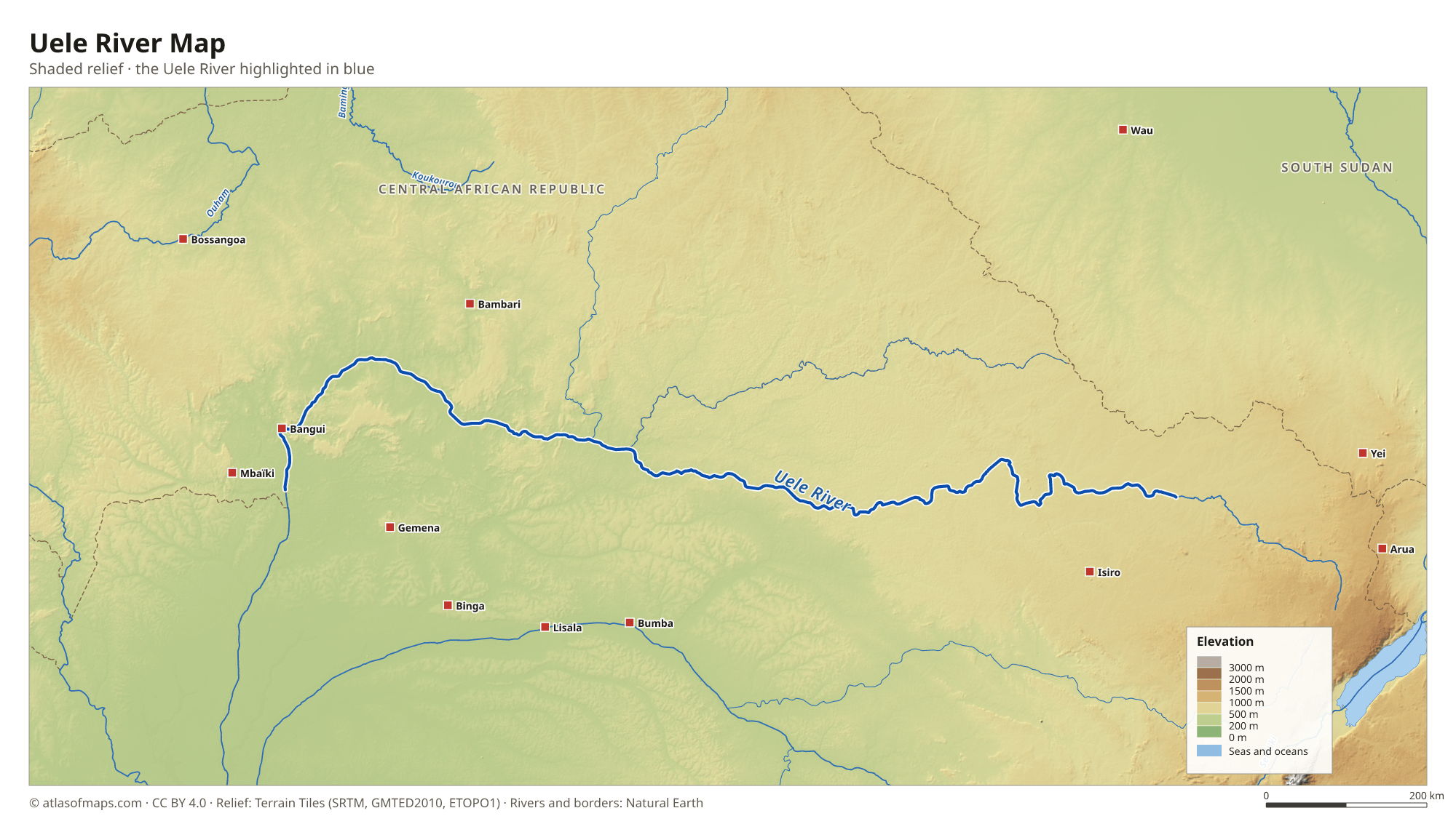 Uele River Map