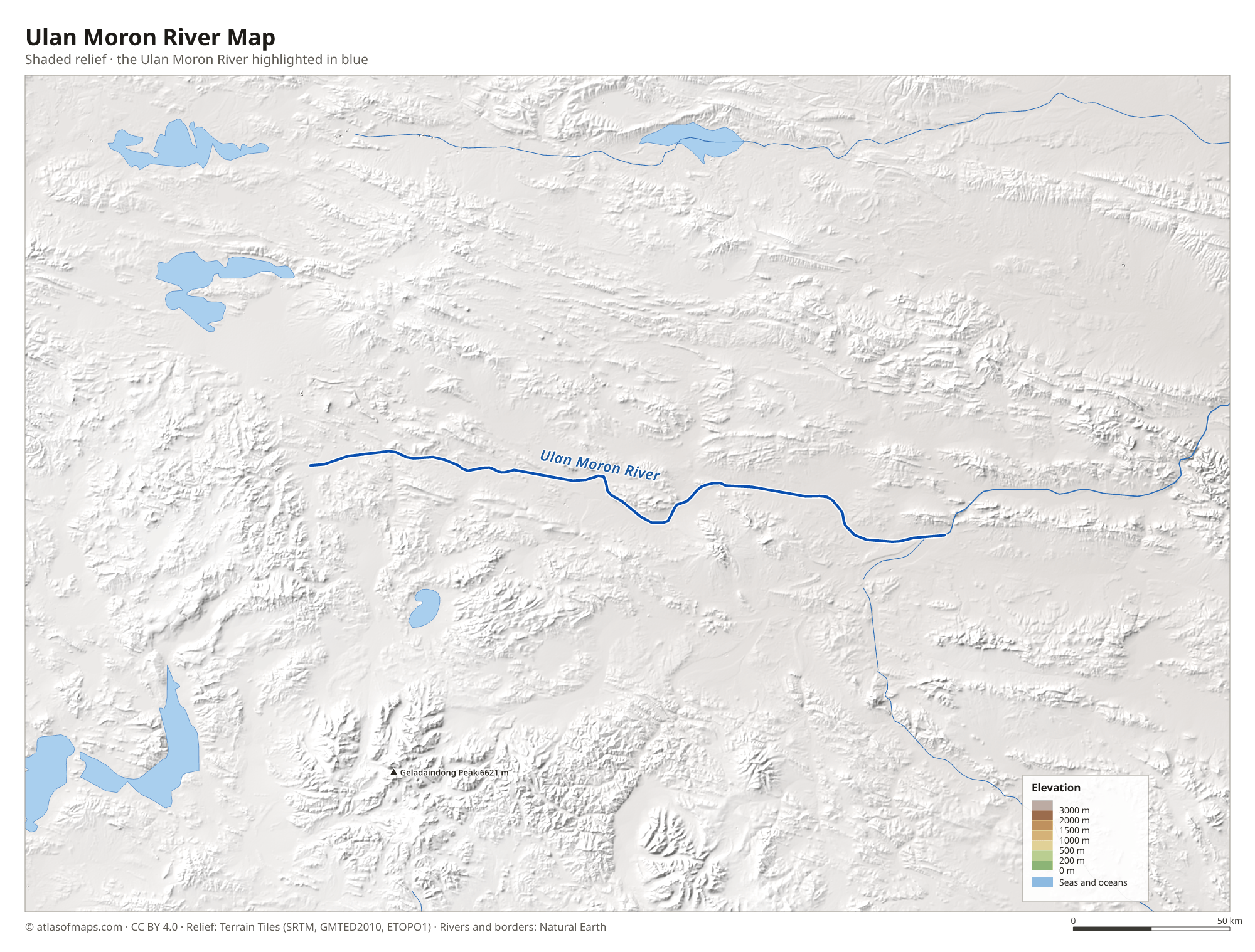 Ulan Moron River Map