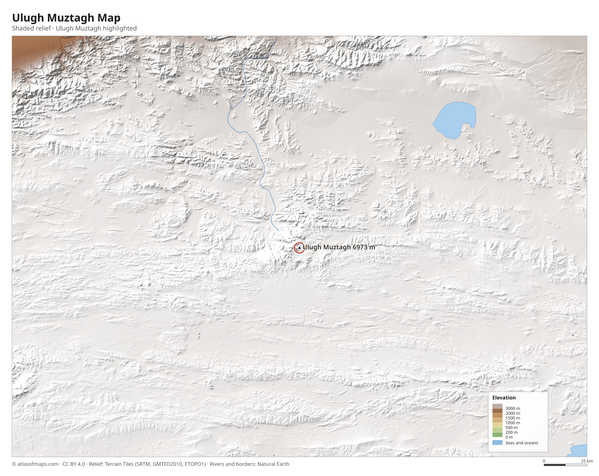 Ulugh Muztagh Map