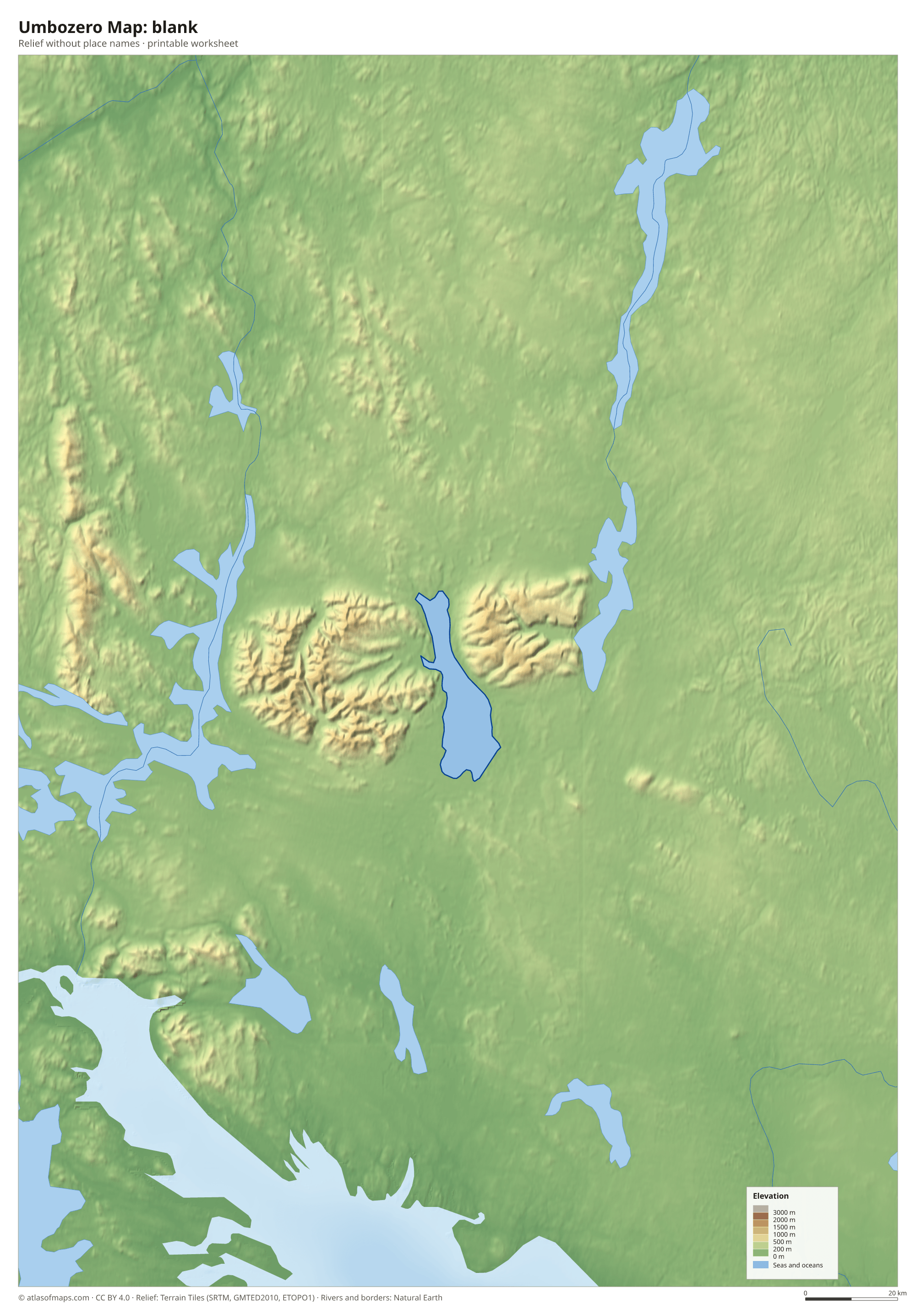 Umbozero Map without names