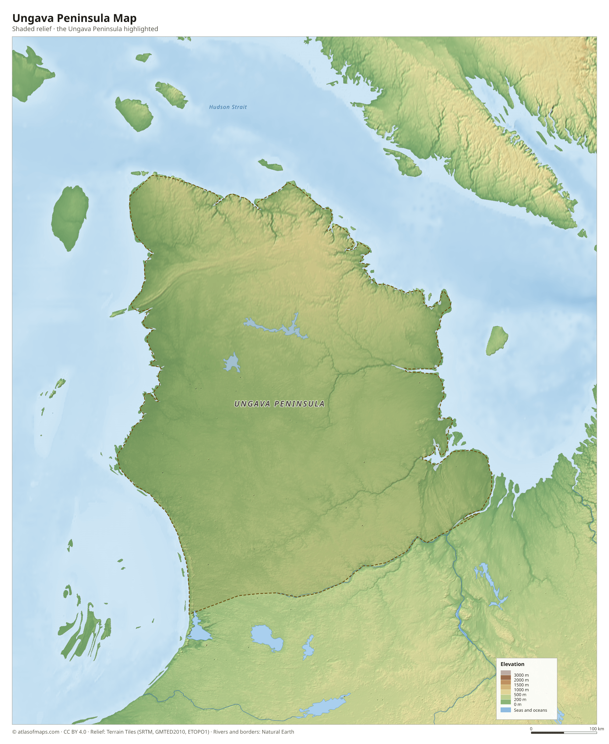 Ungava Peninsula Map