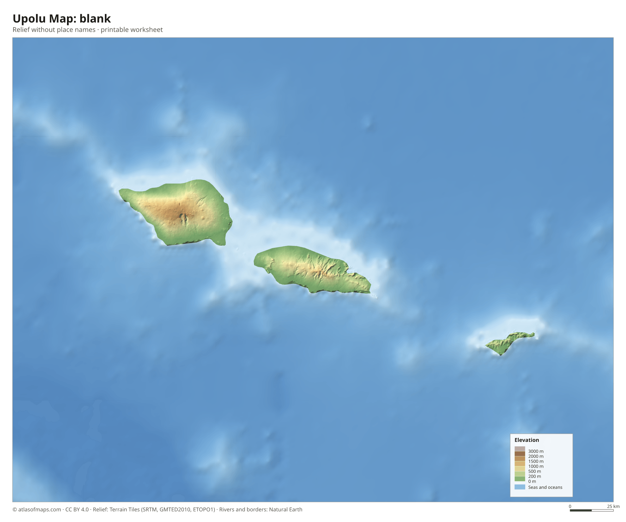 Upolu Map without names