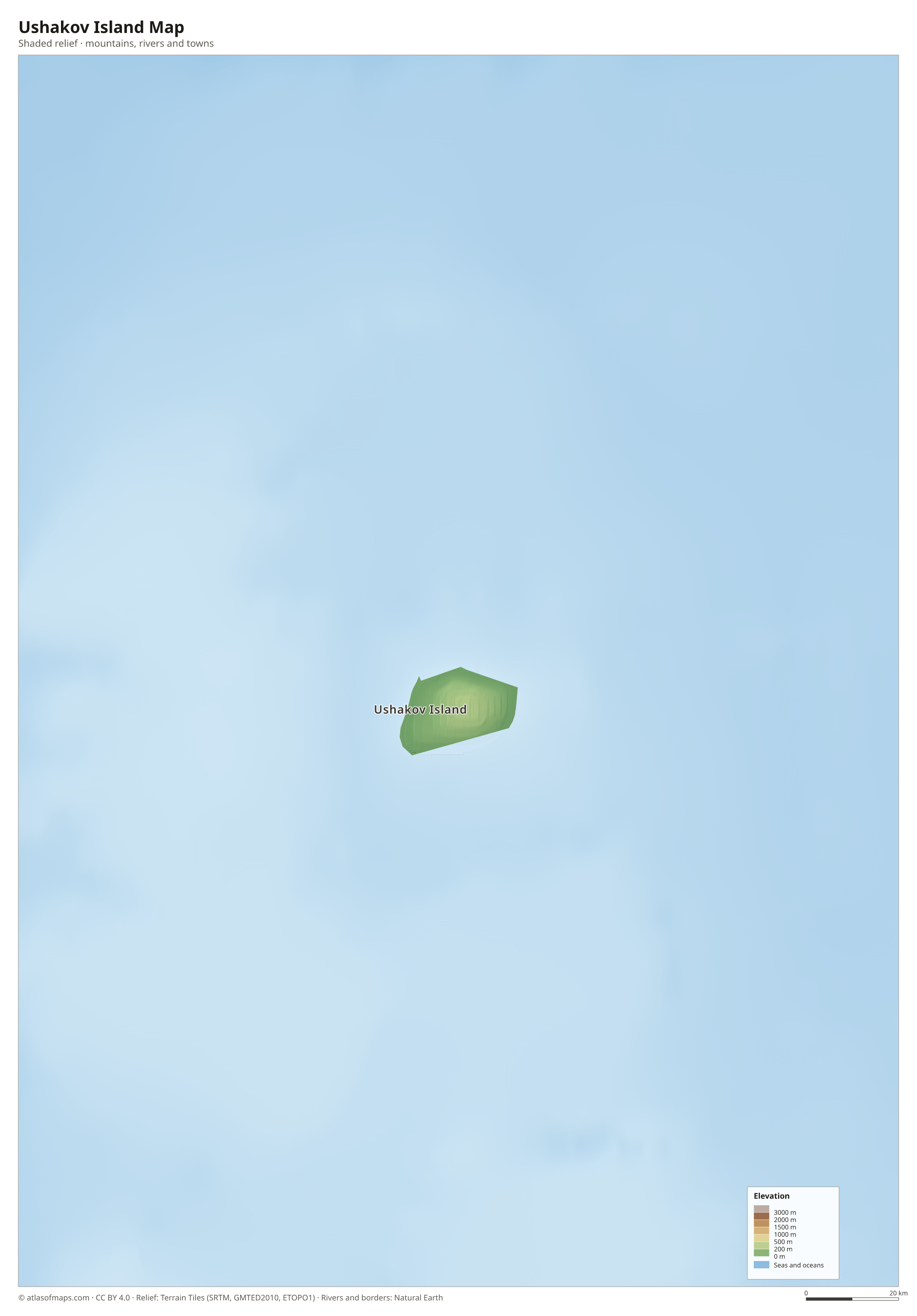 Ushakov Island Map