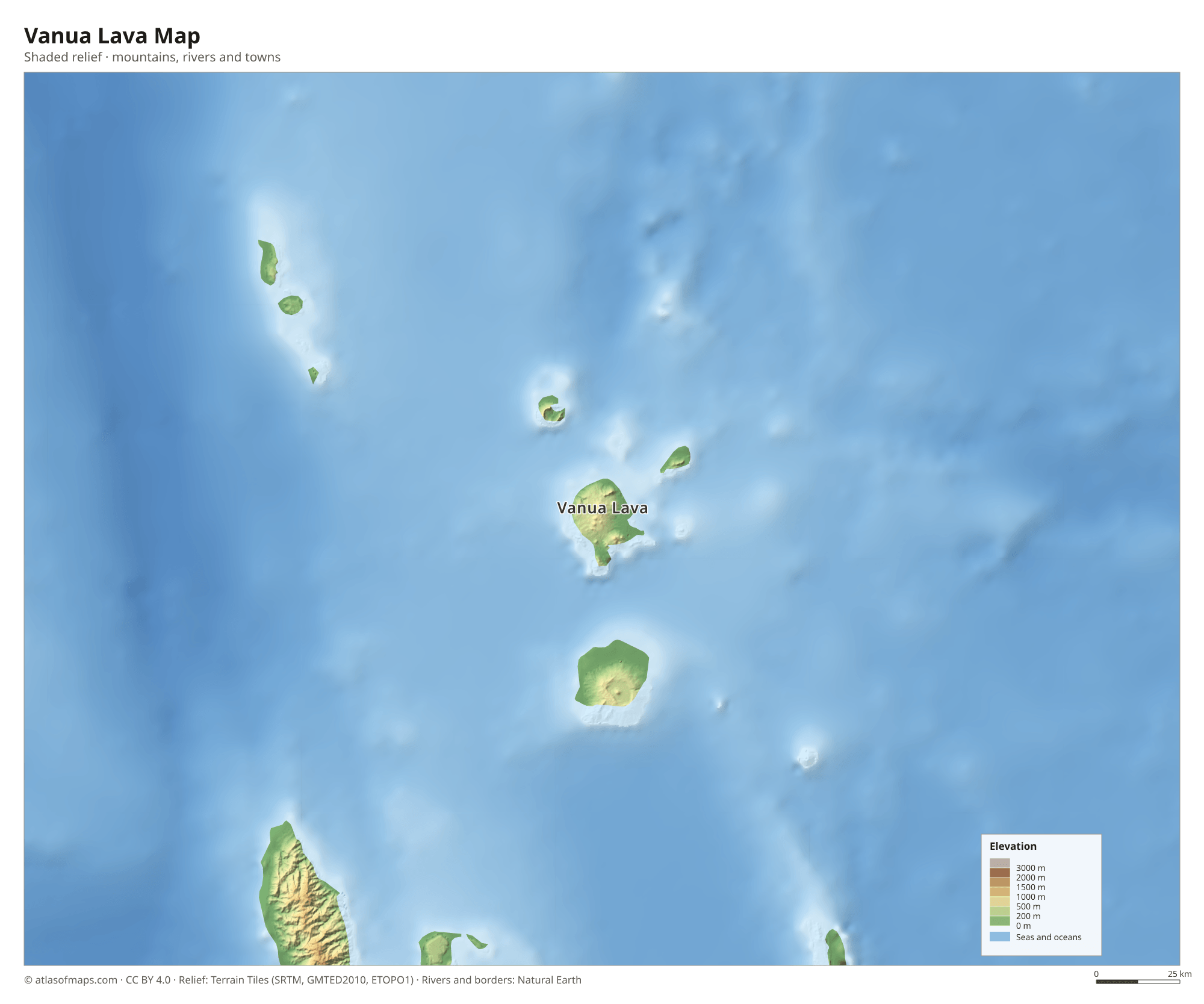 Vanua Lava Map