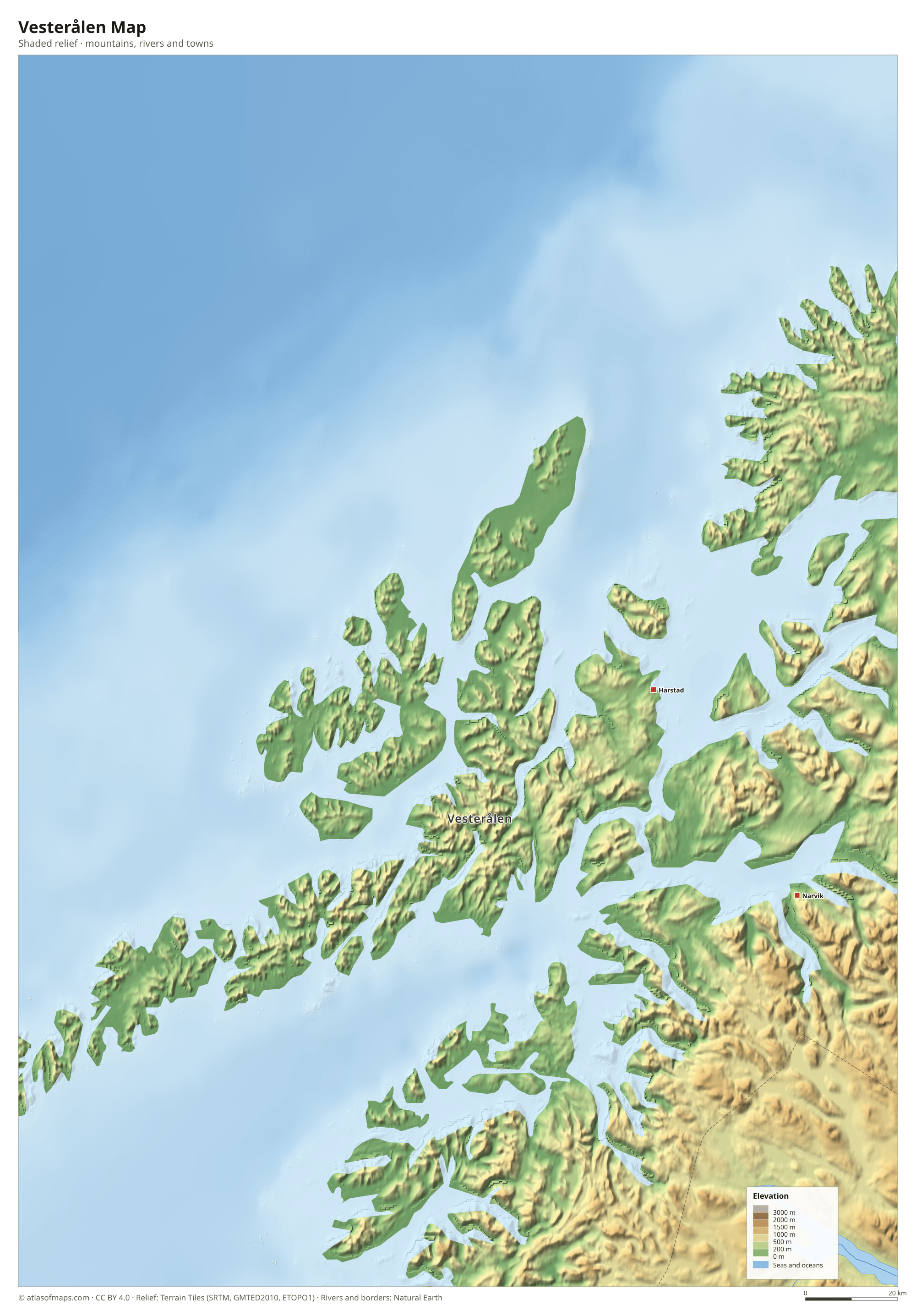 Vesterålen Map