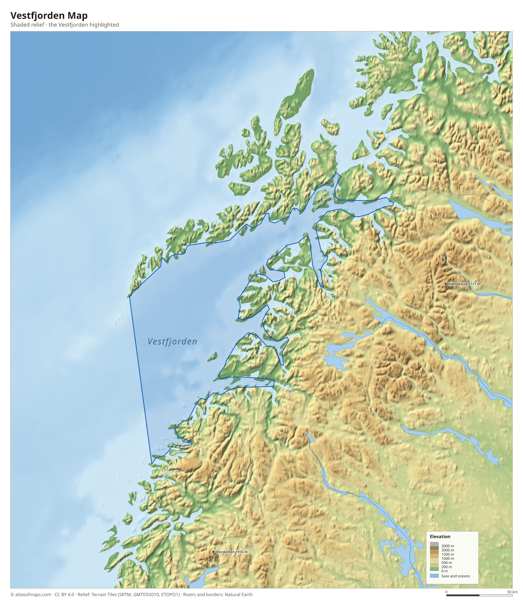 Vestfjorden Map