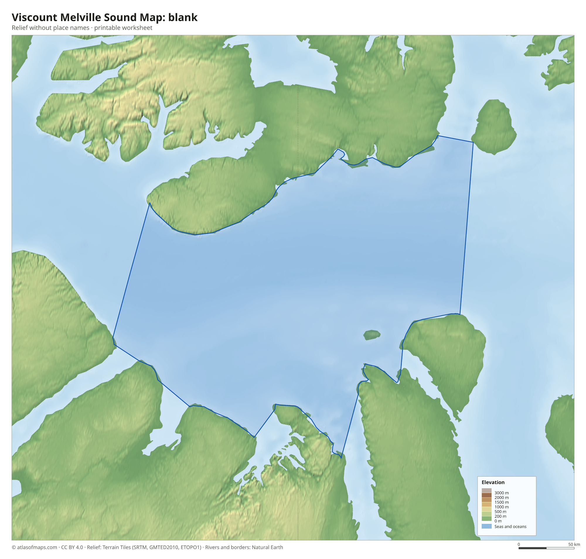 Viscount Melville Sound Map without names