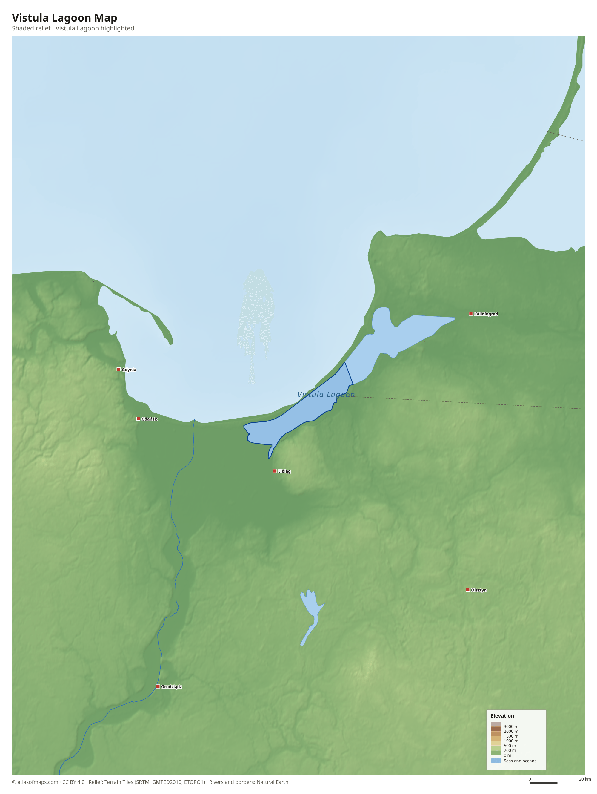 Vistula Lagoon Map