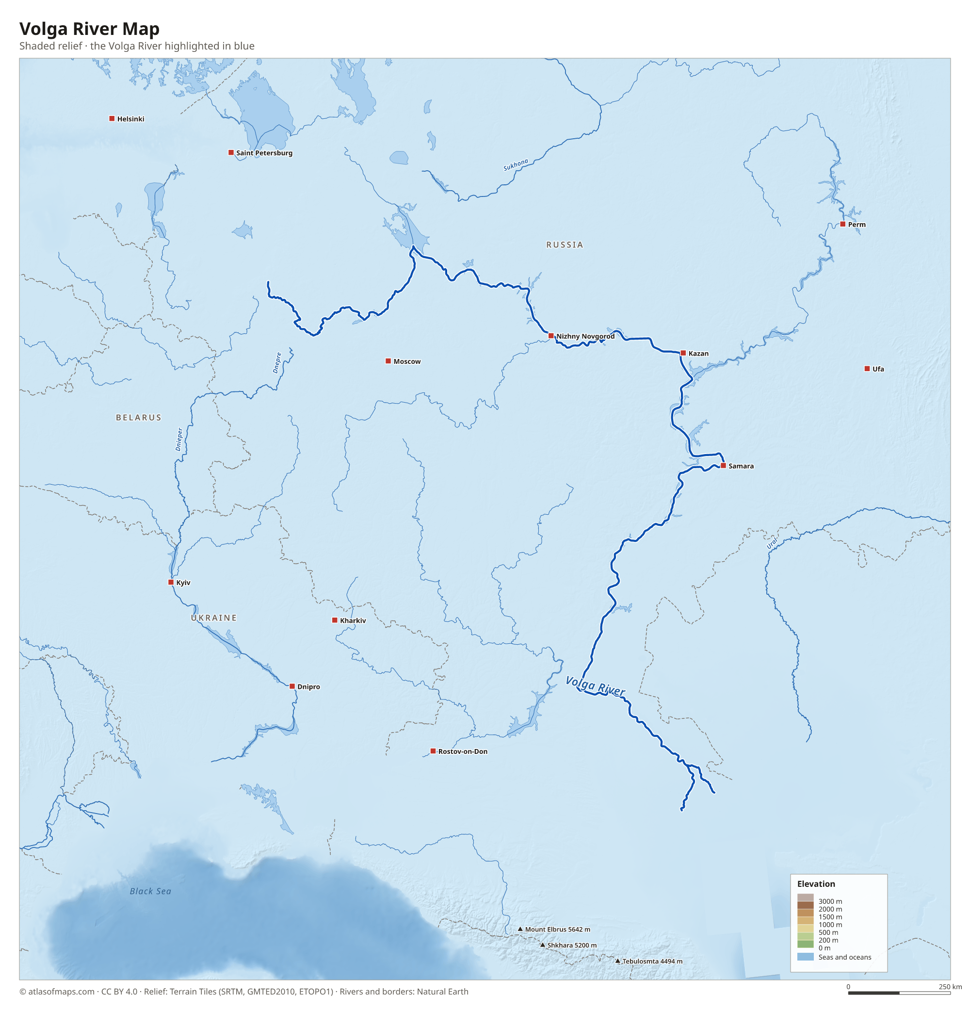 Volga River Map