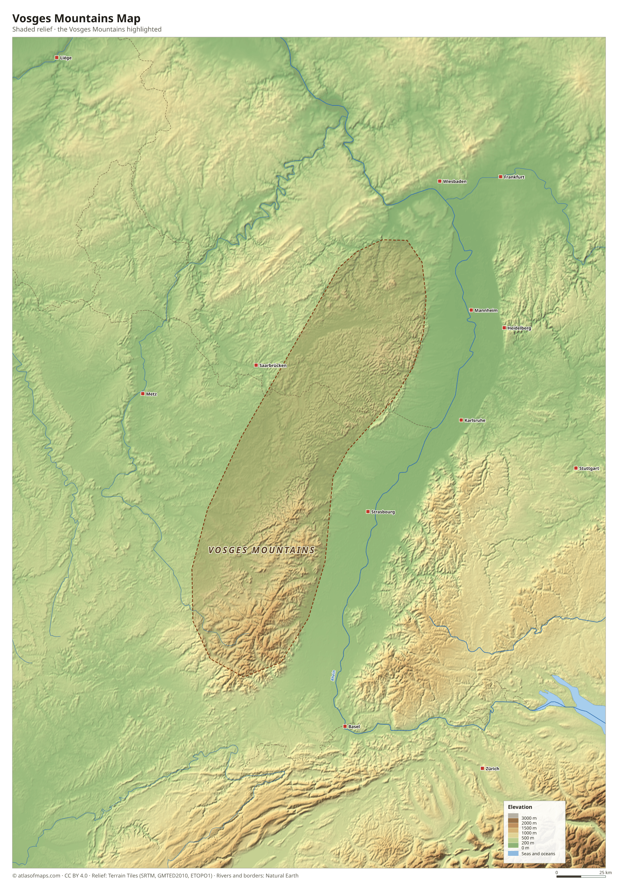 Vosges Mountains Map