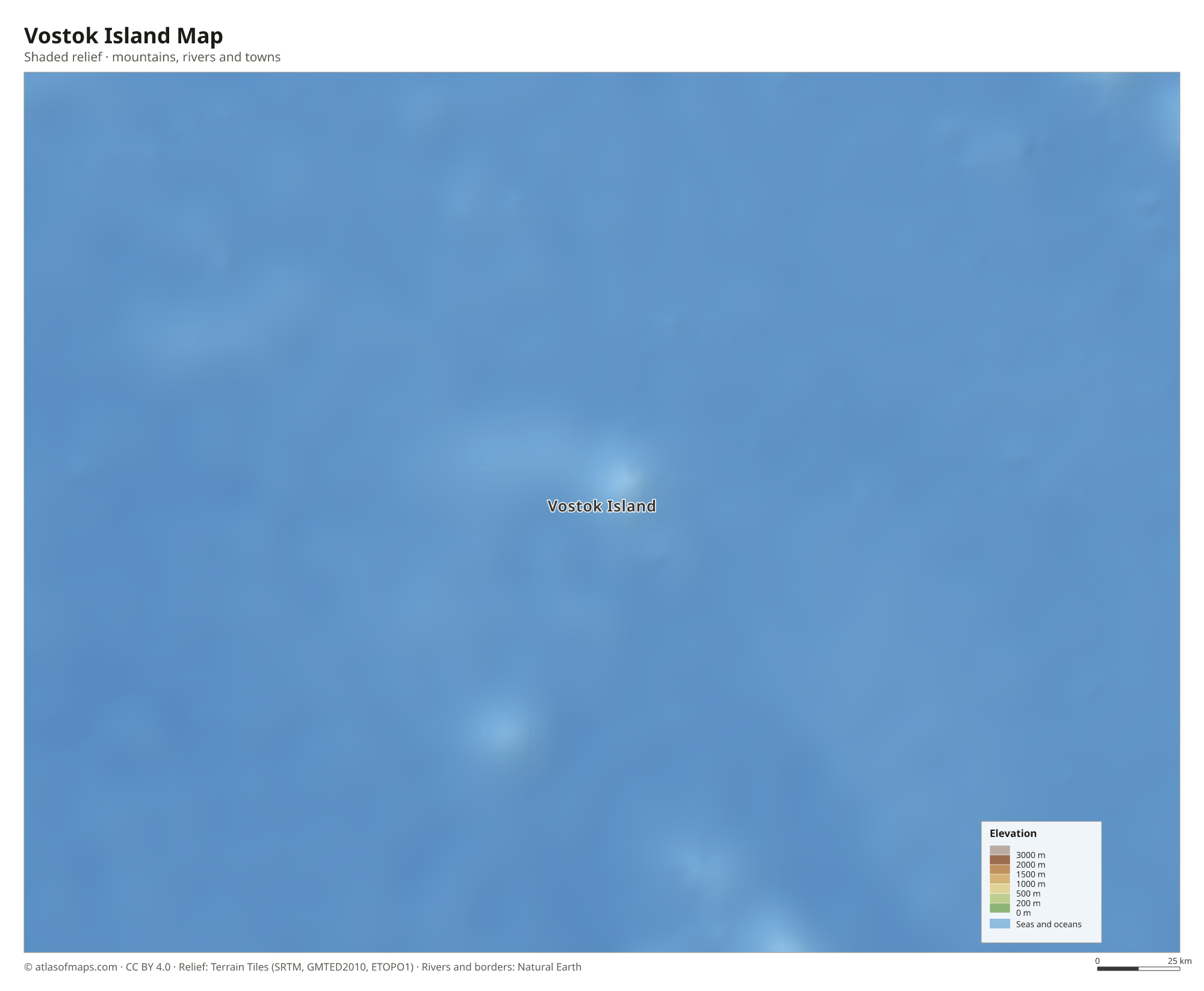 Vostok Island Map