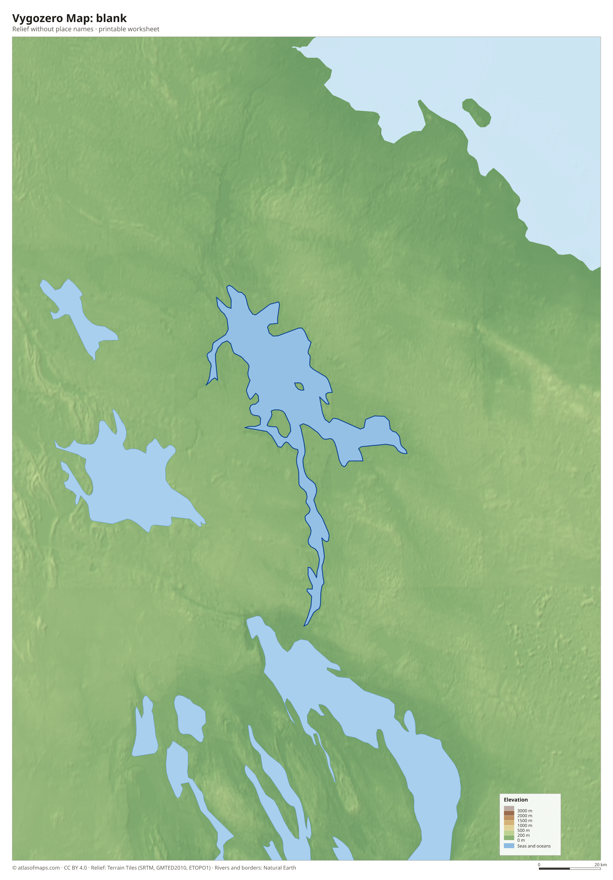 Vygozero Map without names