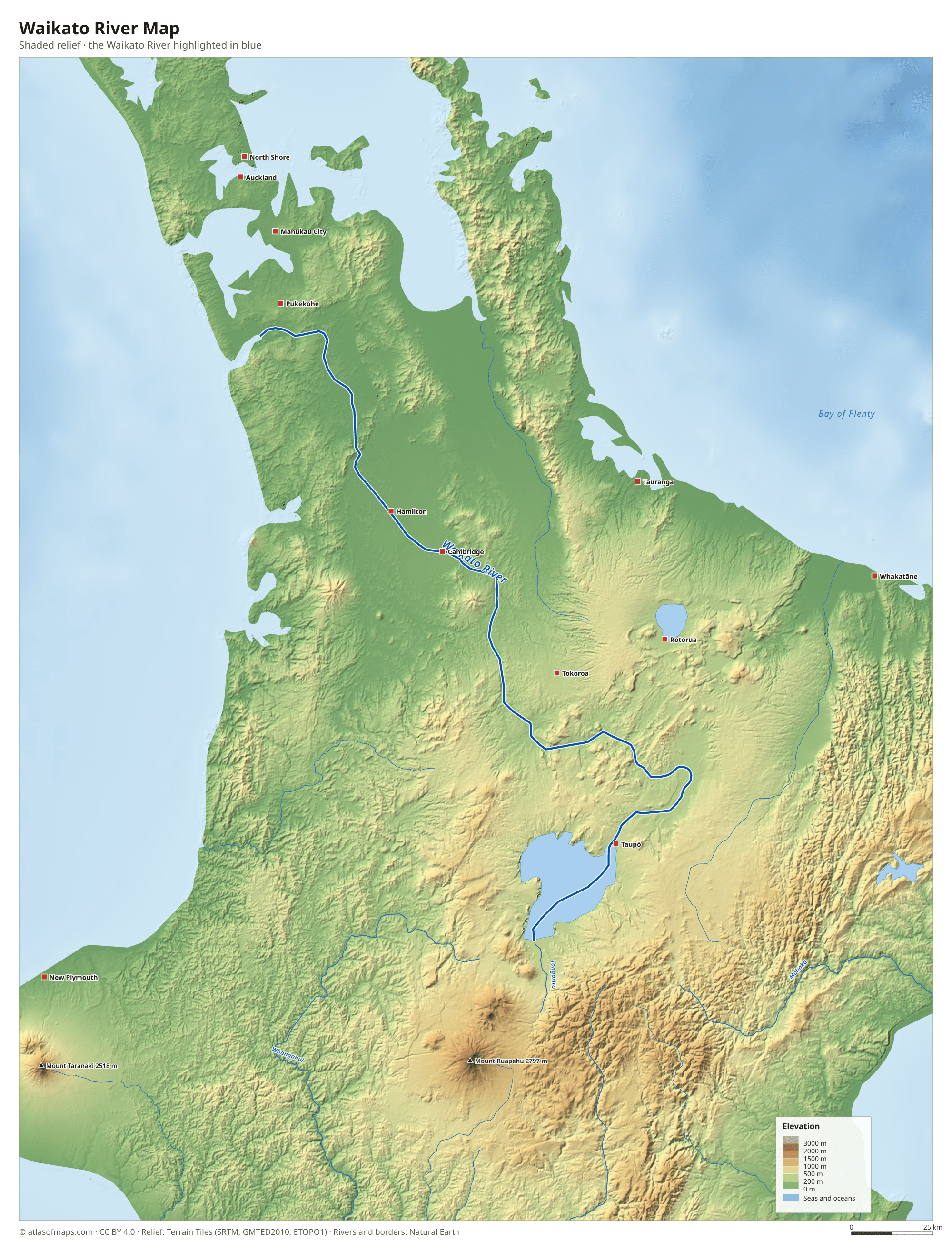 Waikato River Map