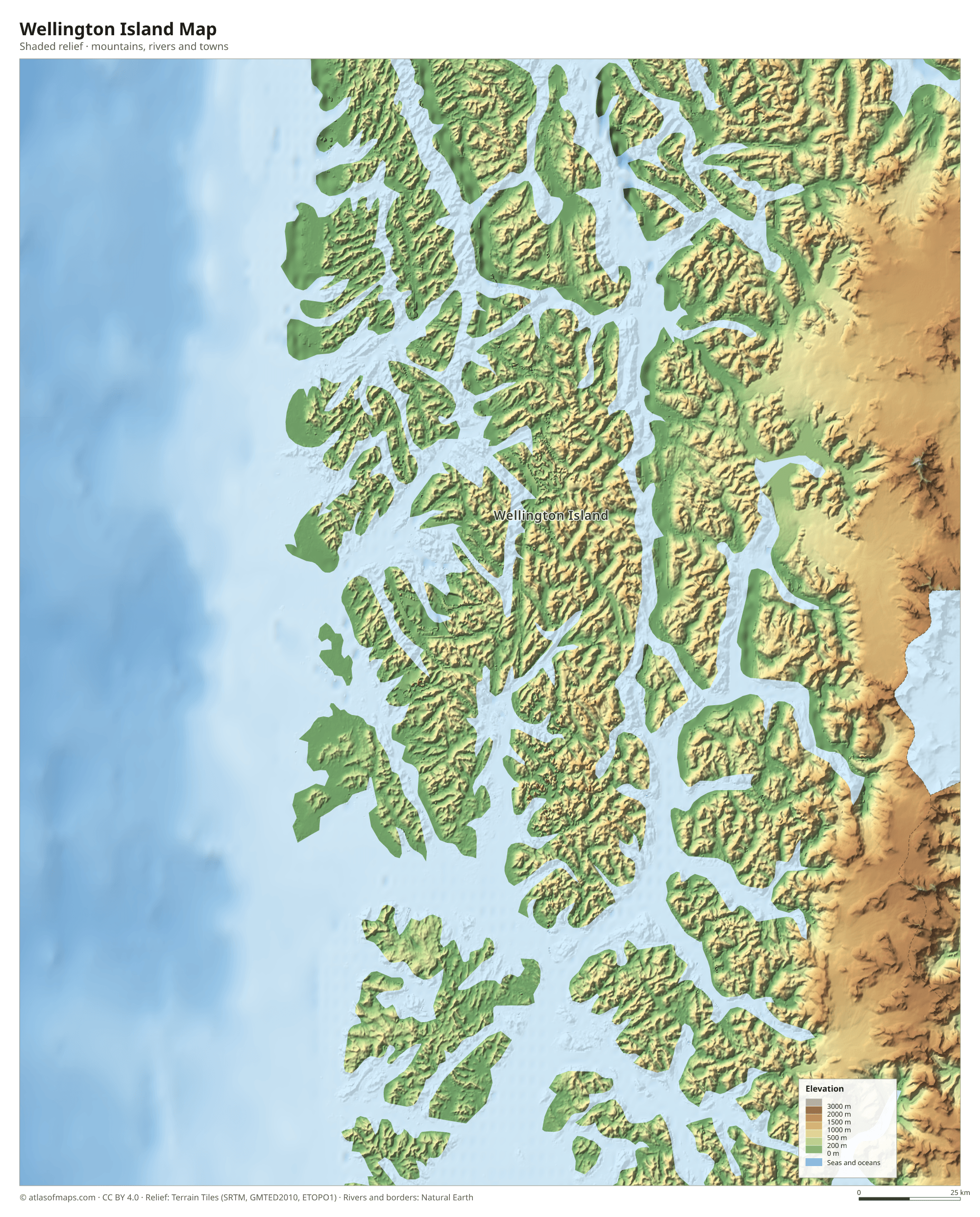 Wellington Island Map