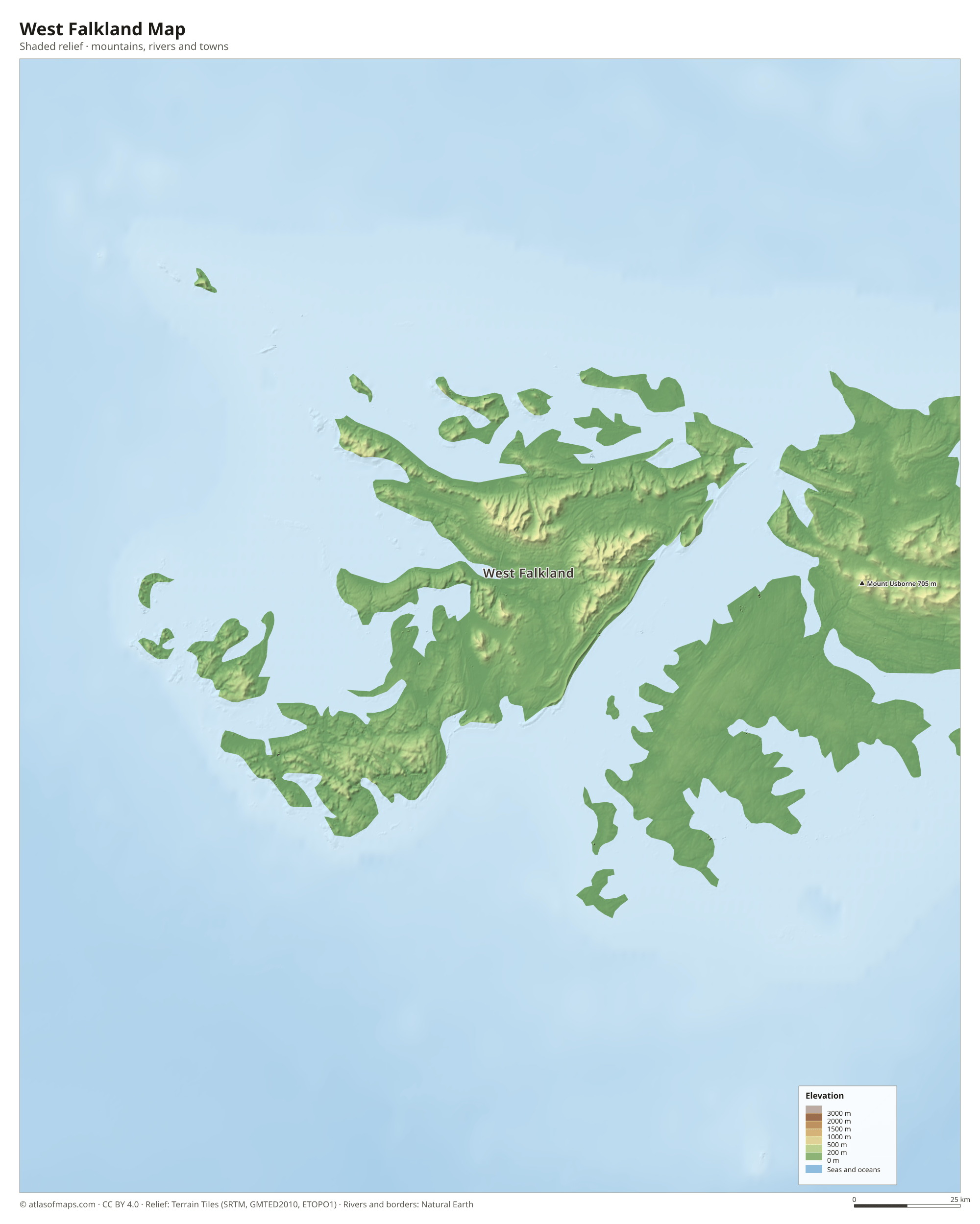 West Falkland Map