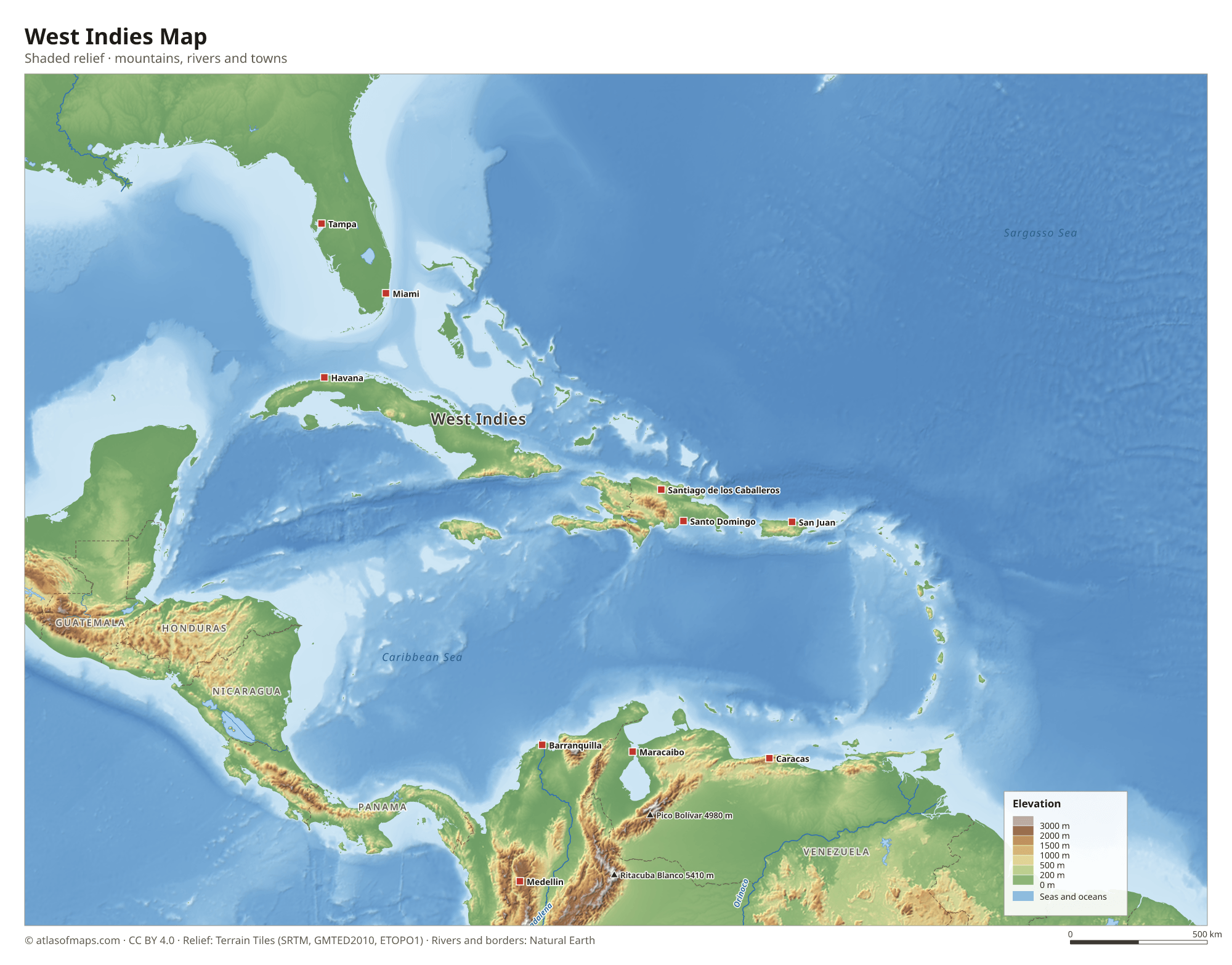 West Indies Map