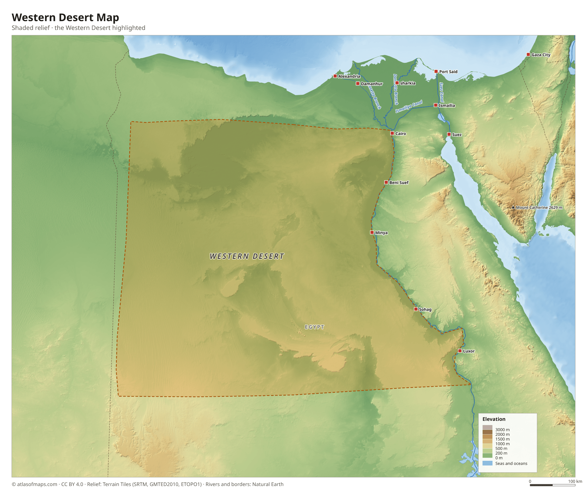 Western Desert Map