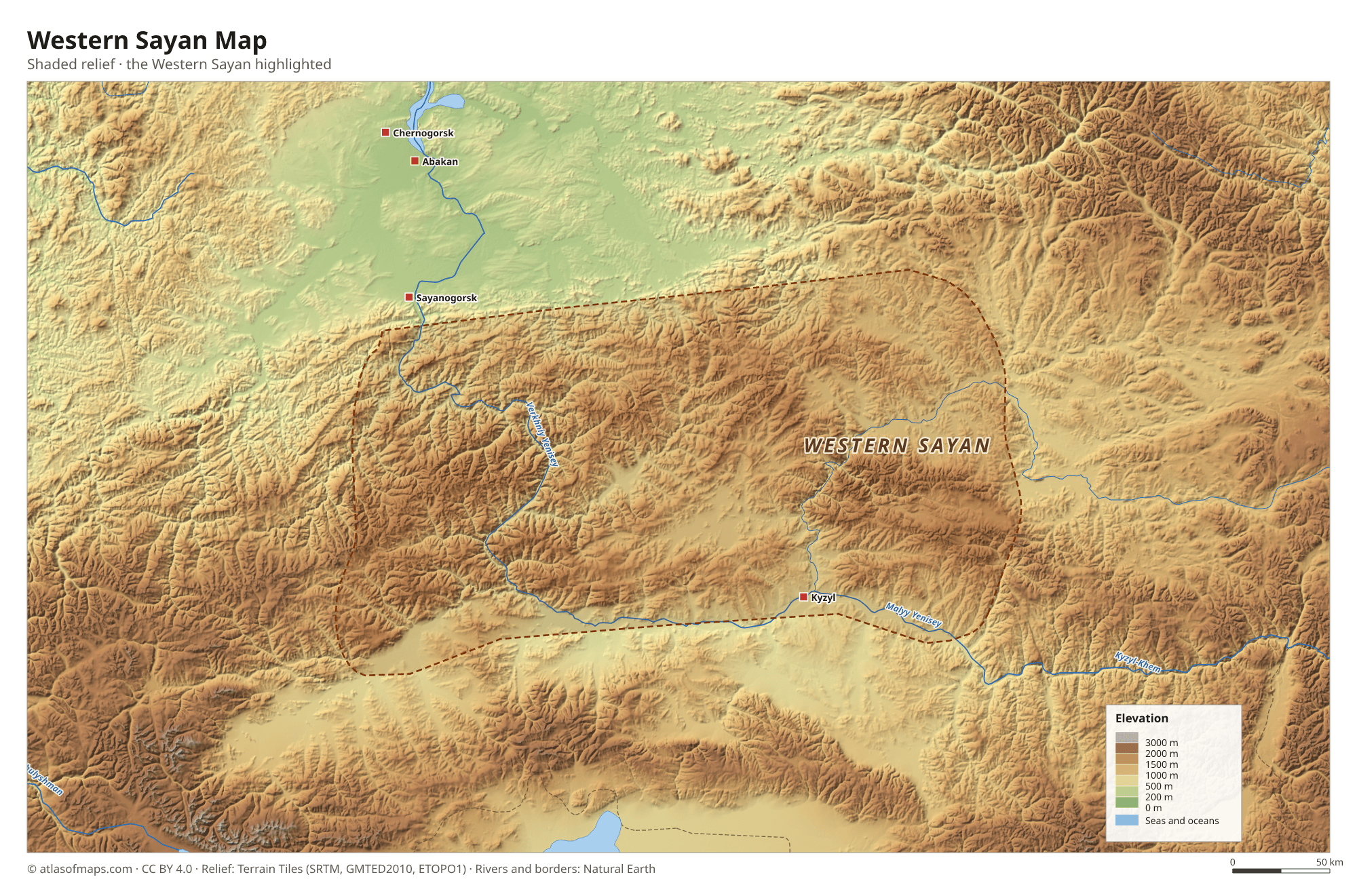 Western Sayan Map