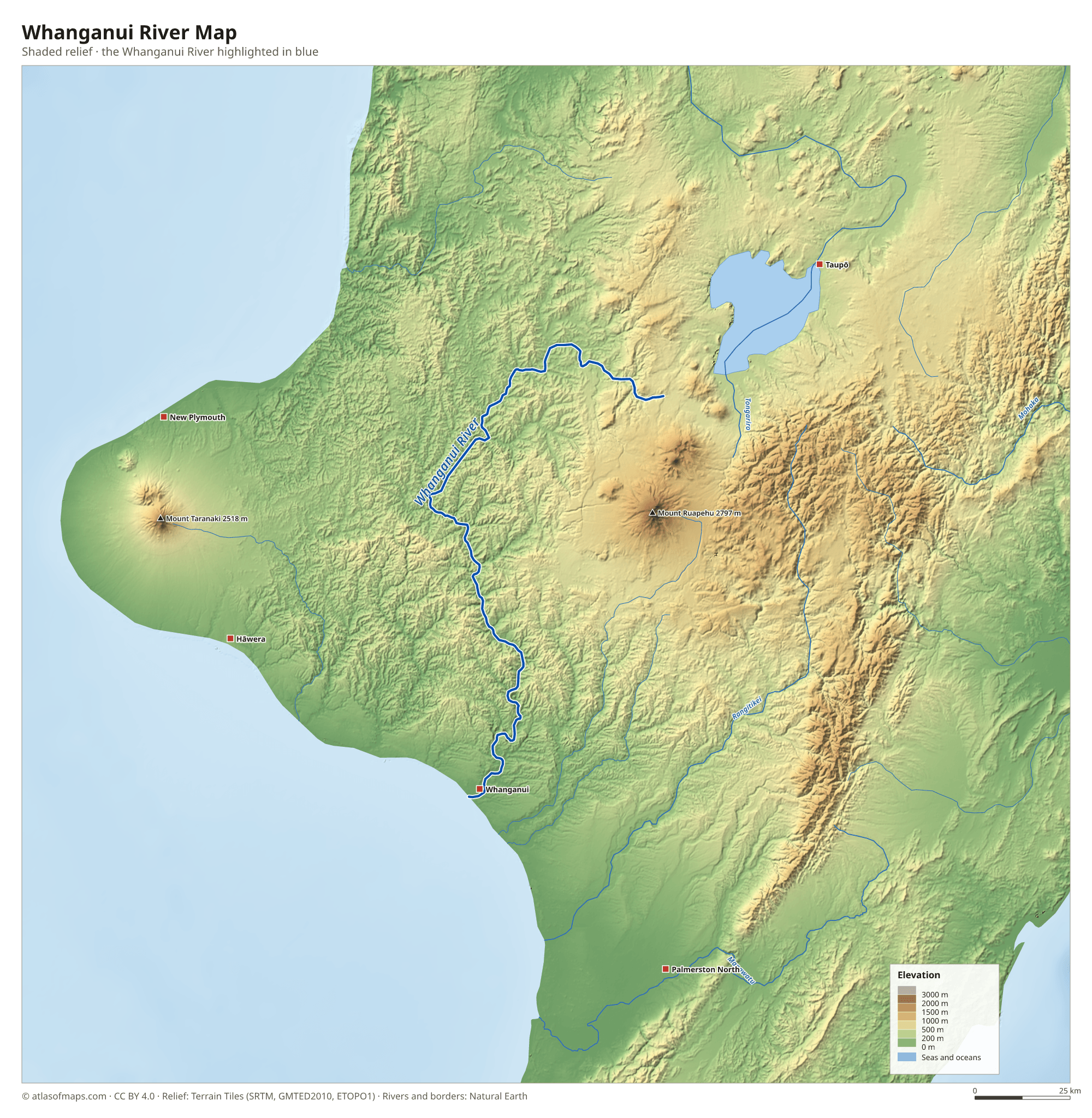 Whanganui River Map