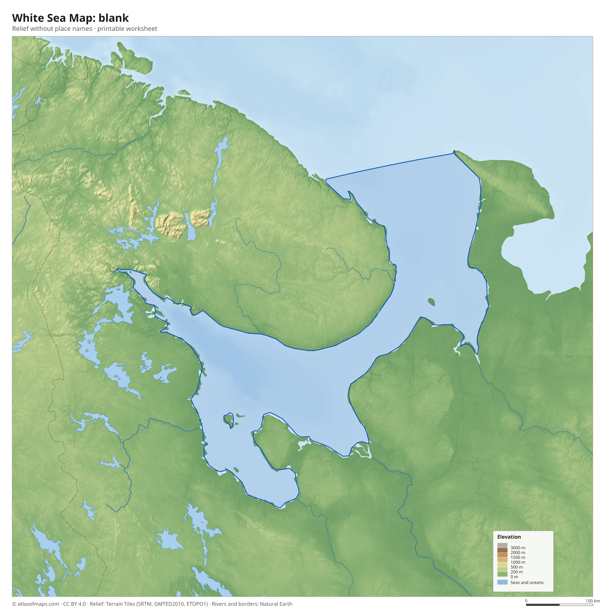 White Sea Map without names