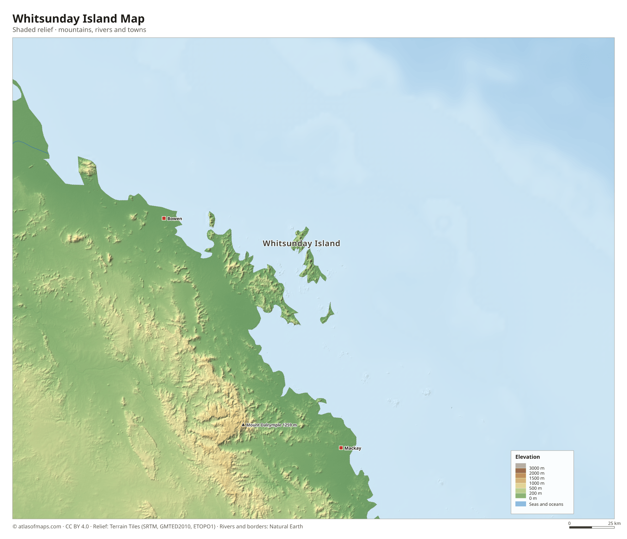 Whitsunday Island Map