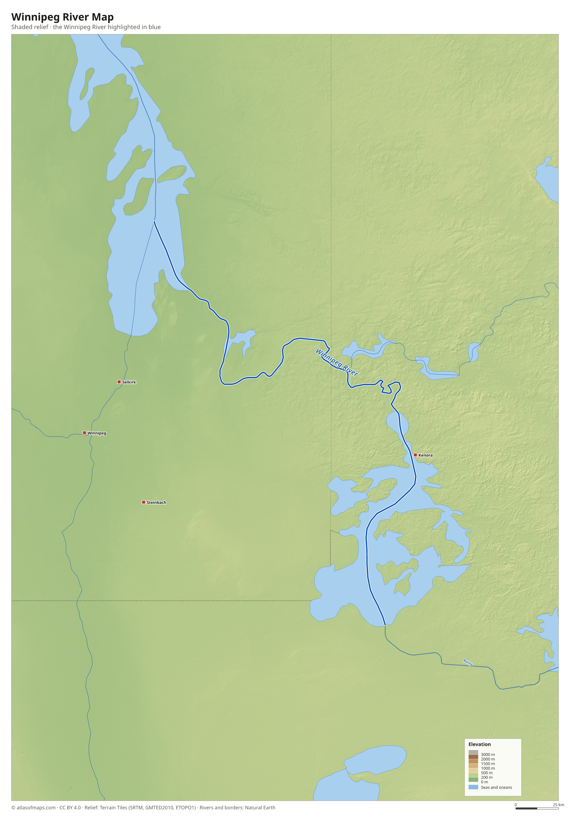 Winnipeg River Map