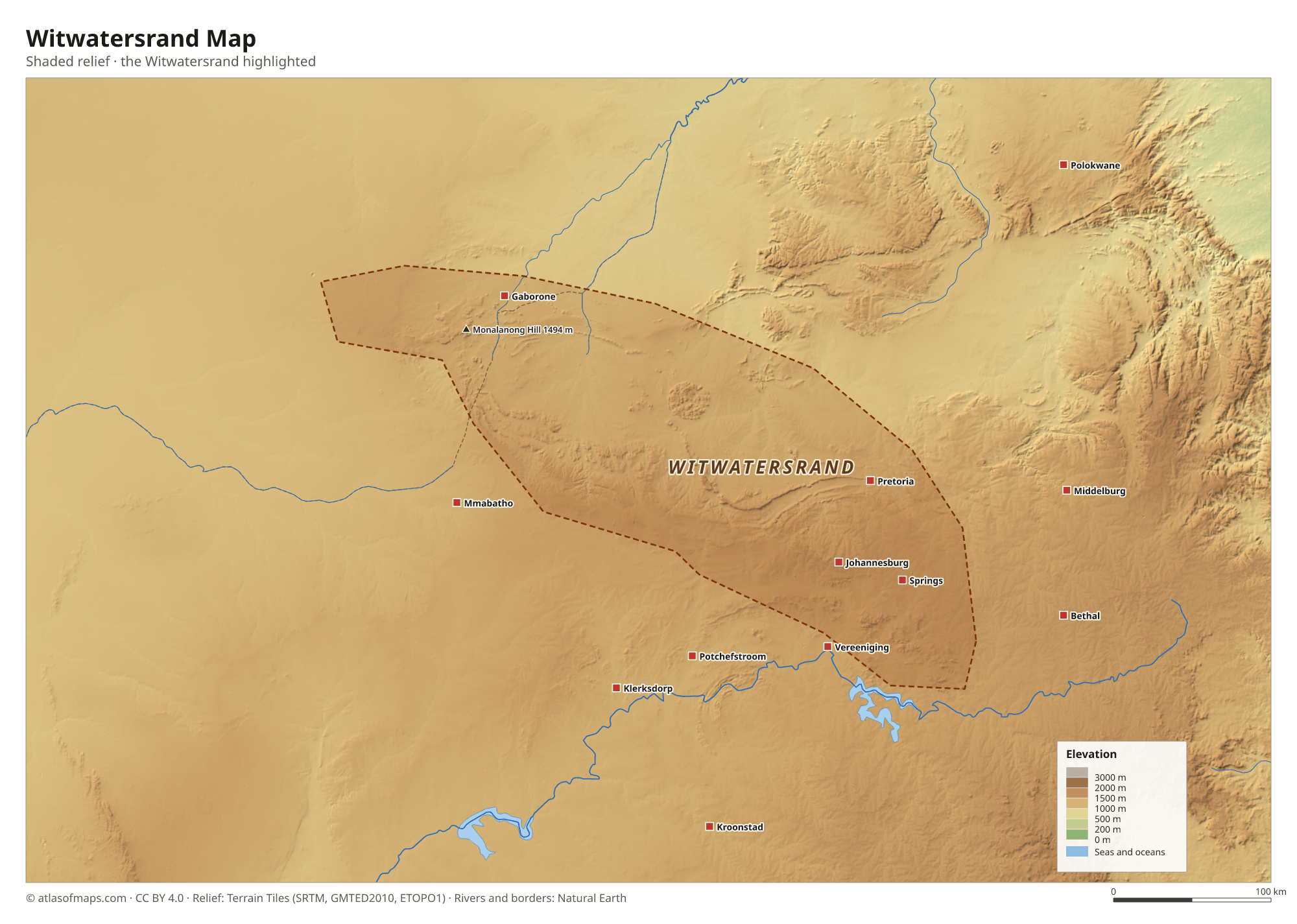 Witwatersrand Map