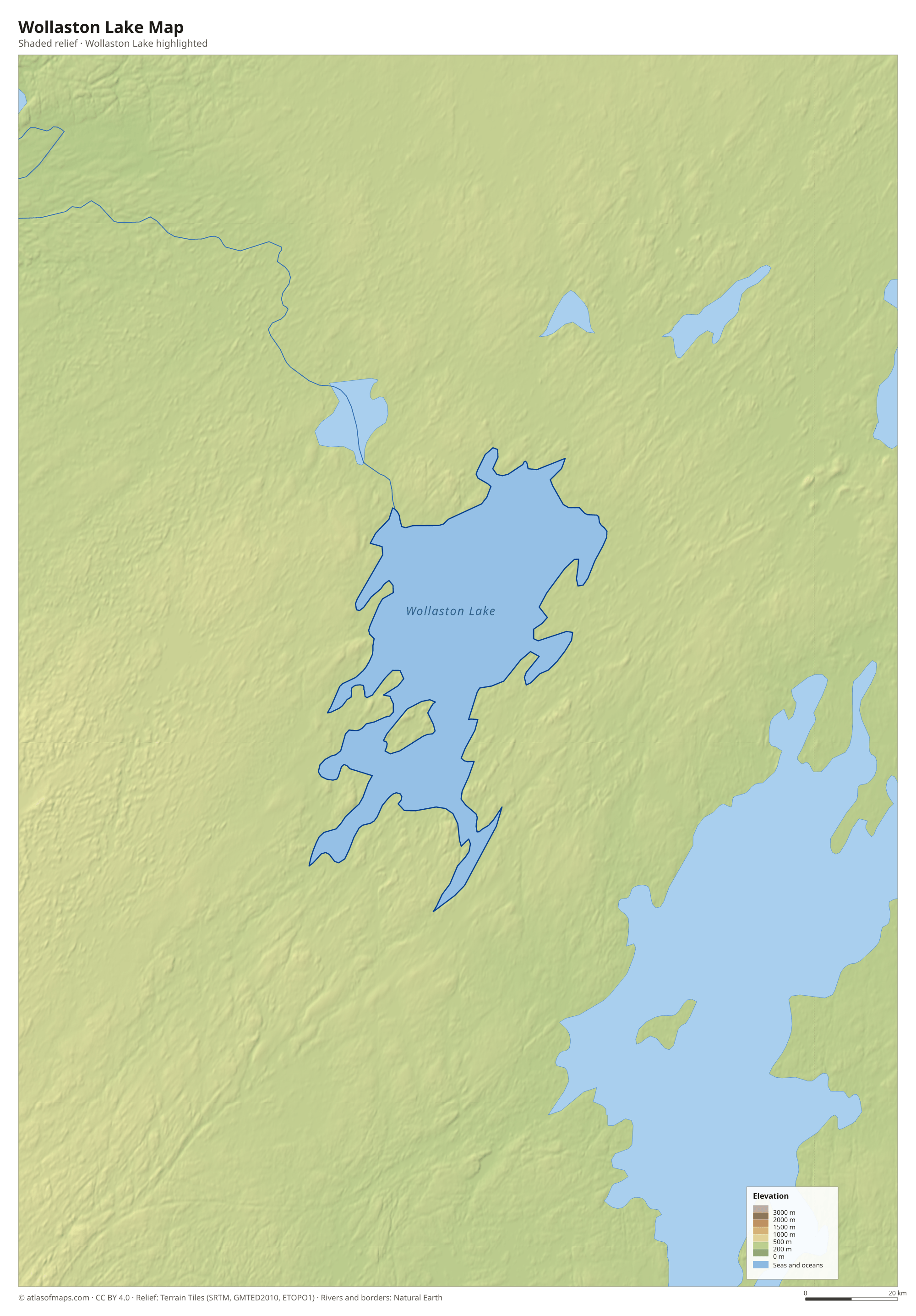 Wollaston Lake Map