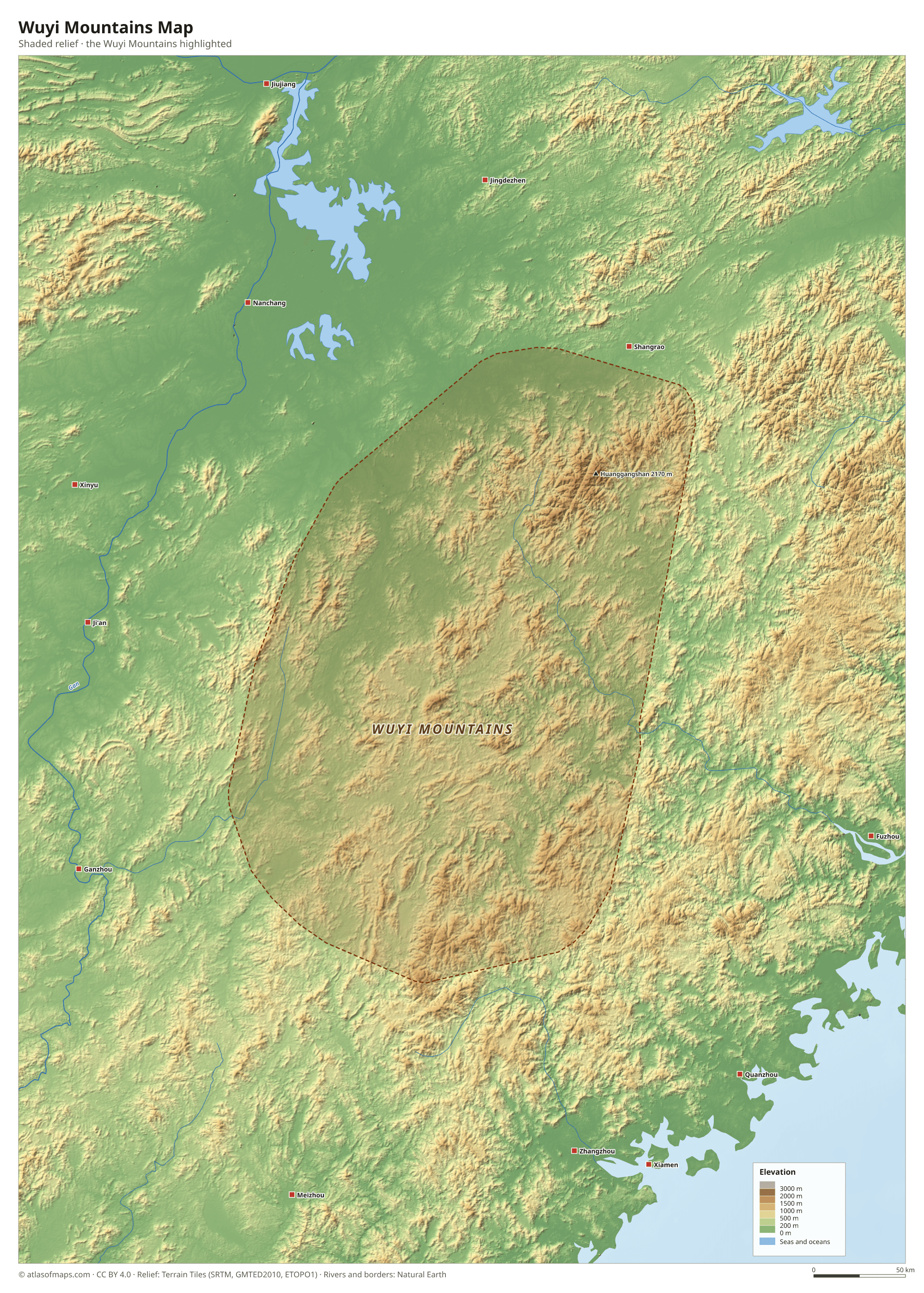 Wuyi Mountains Map