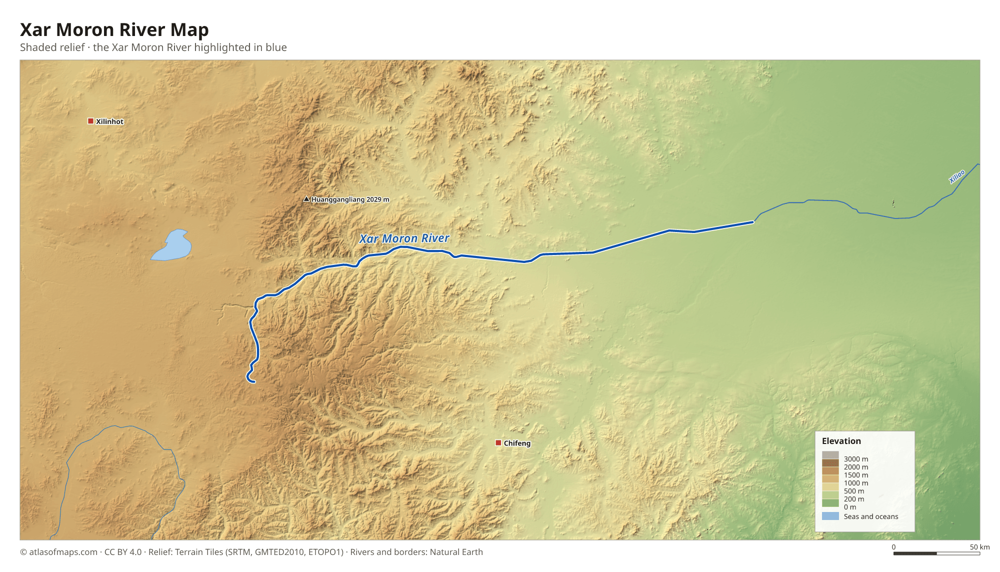 Xar Moron River Map