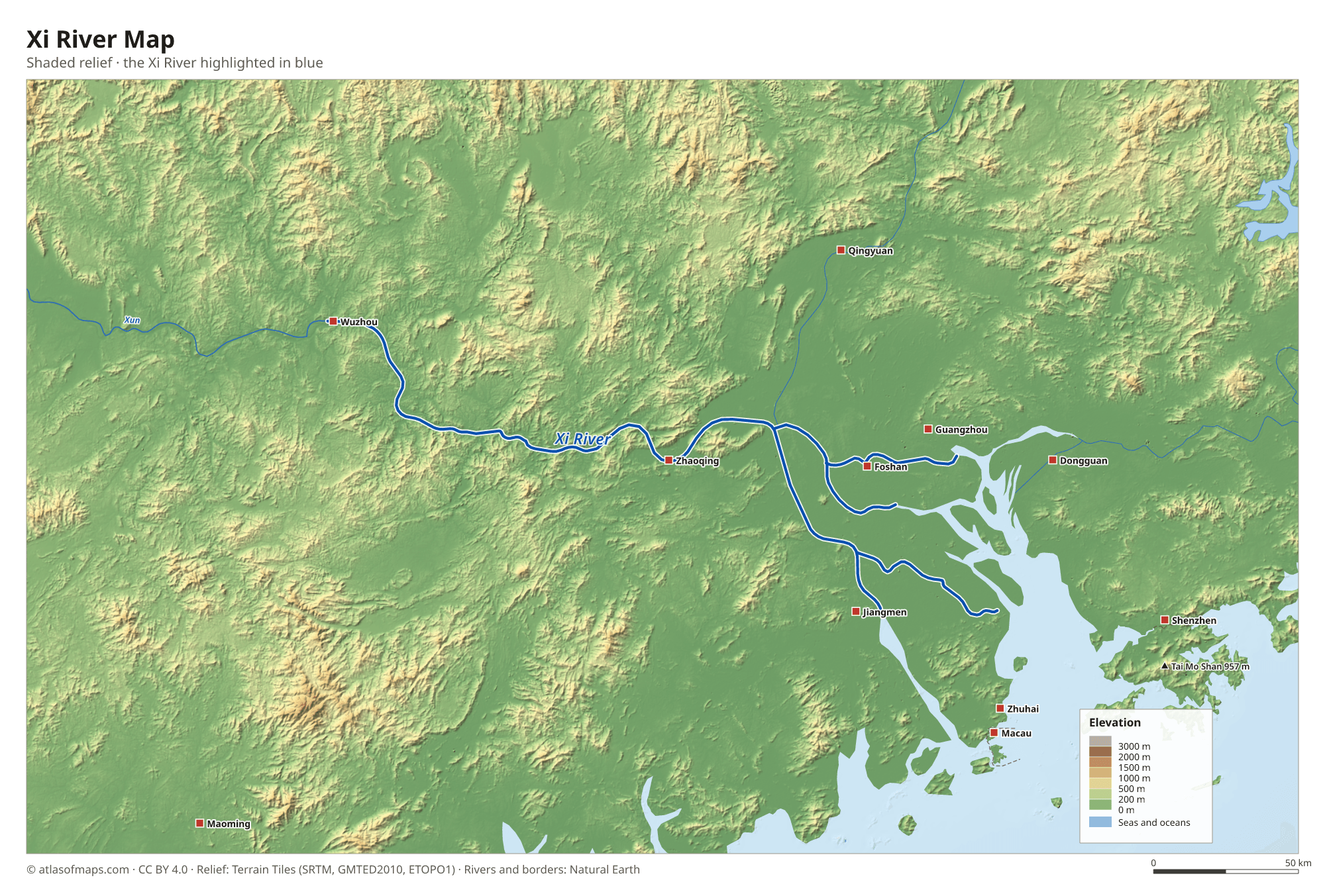 Xi River Map