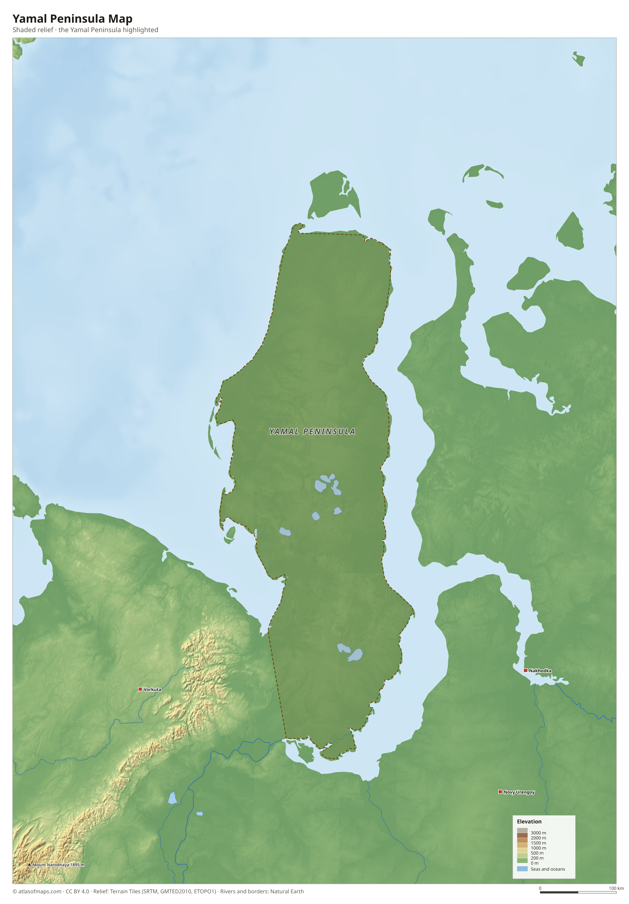 Yamal Peninsula Map
