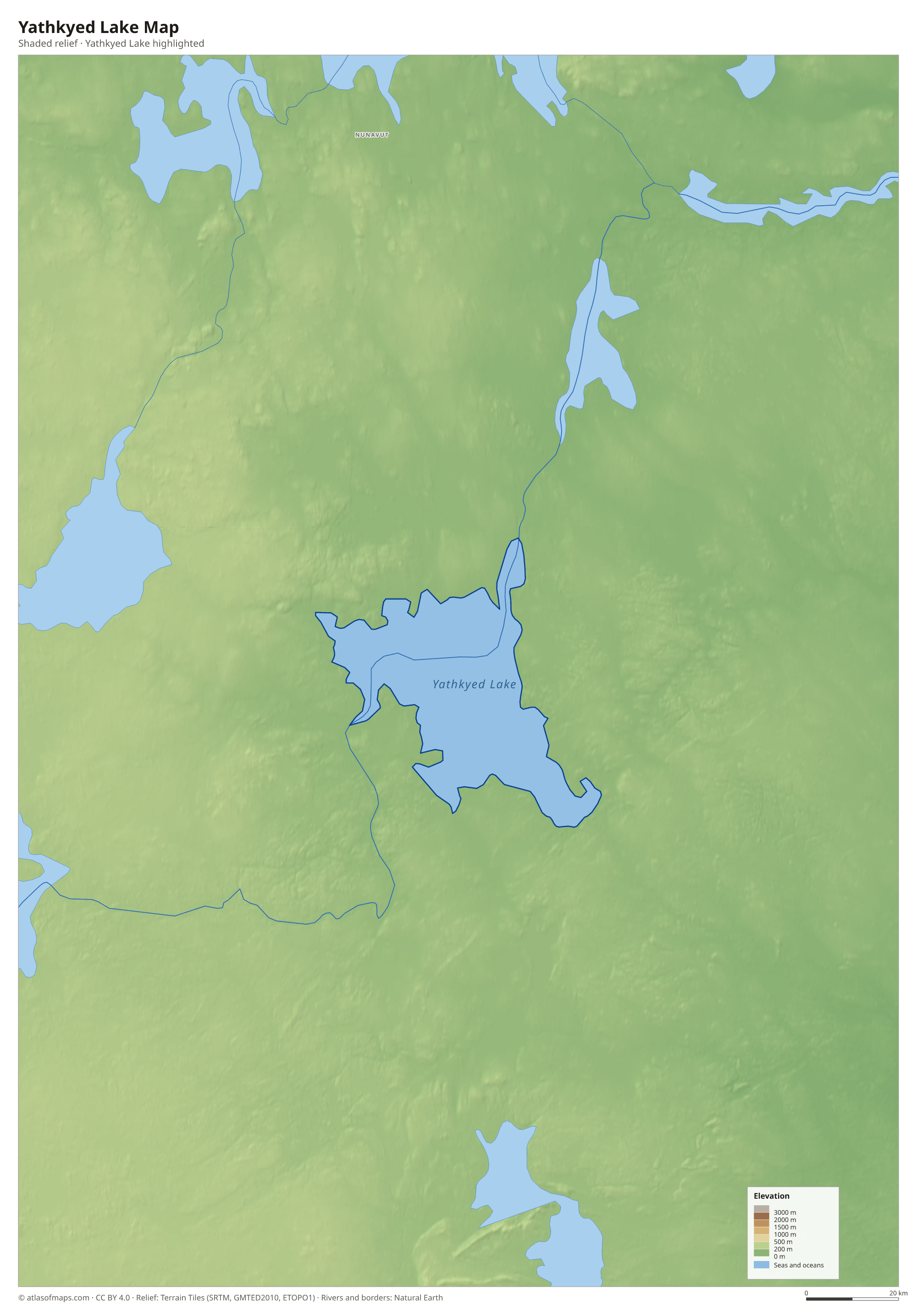 Yathkyed Lake Map