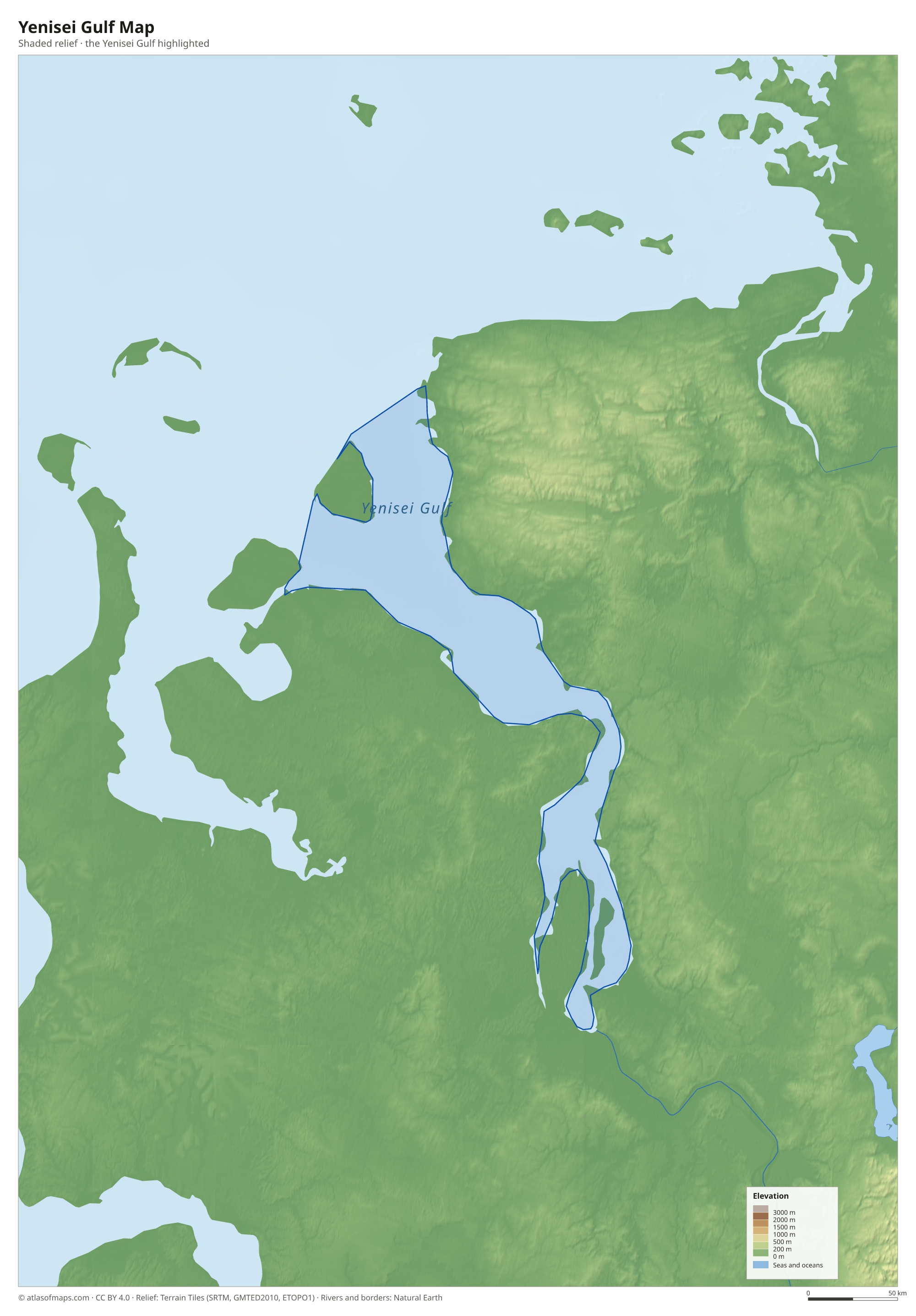 Yenisei Gulf Map