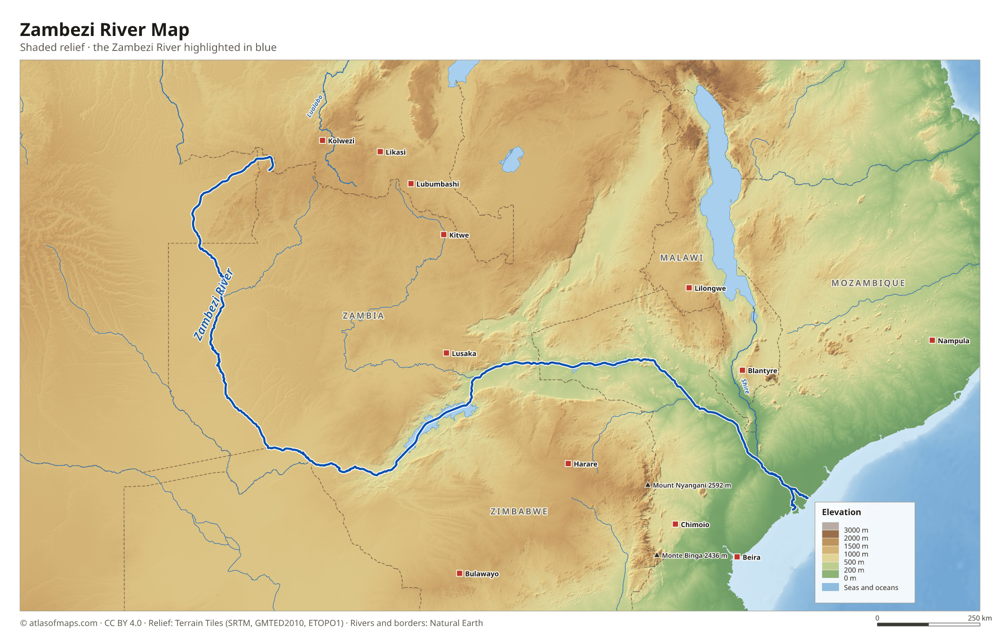 Zambezi River Map