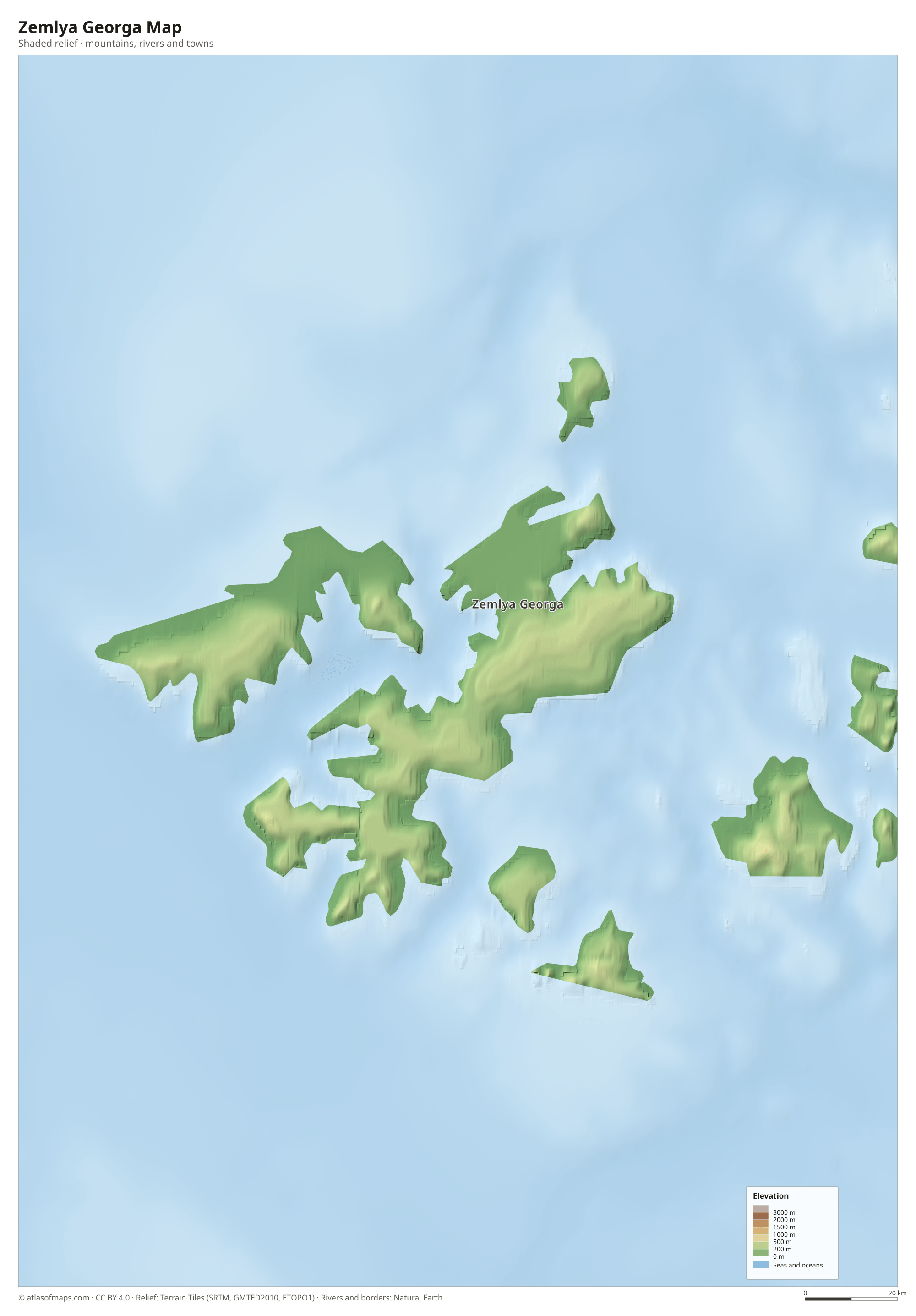 Zemlya Georga Map